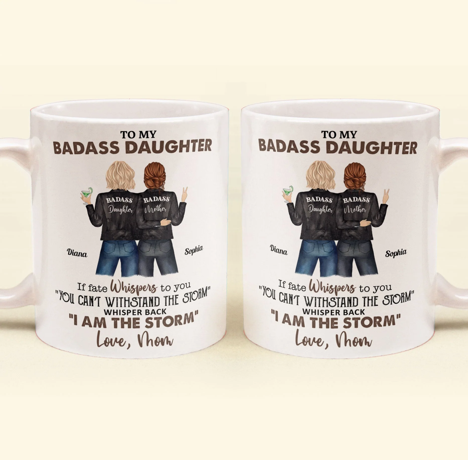 To My Bada** Daughter From Mom - Personalized Mug - Image 4