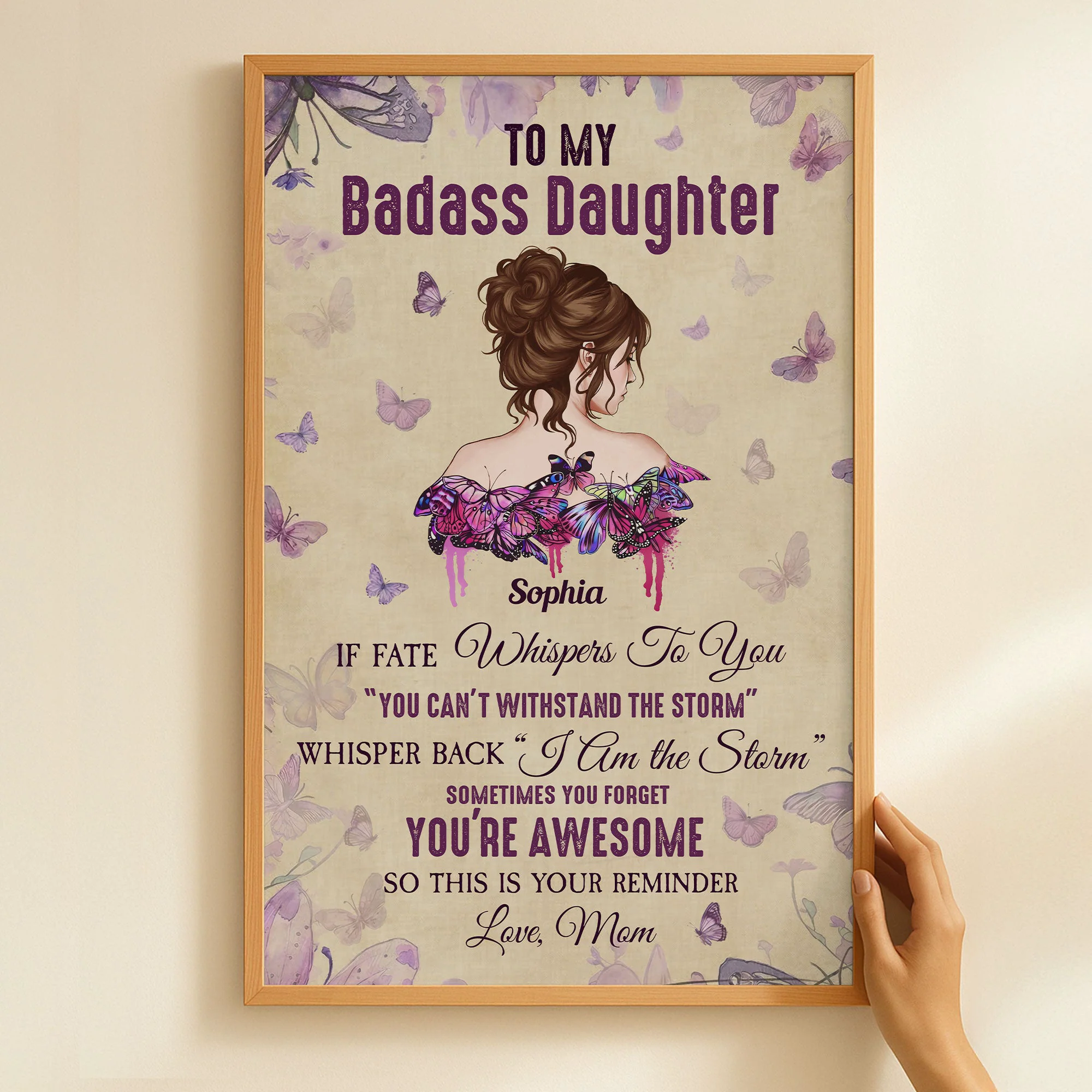 To My Badass Daughter Remember I Love You - Personalized Poster - Image 4