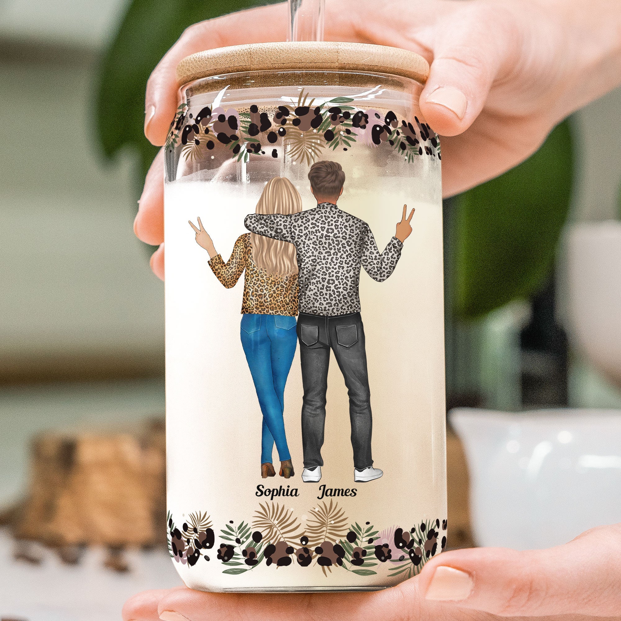 To My Badass Wife From Husband - Personalized Clear Glass Cup - Image 3