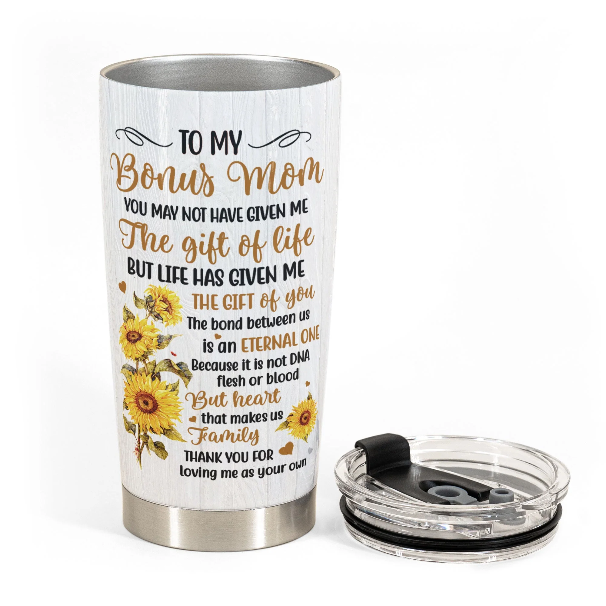 To My Bonus Mom - Personalized Tumbler Cup - Birthday, Mother's Day Gift For Mother, Bonus Mom, Step Mom - Image 4