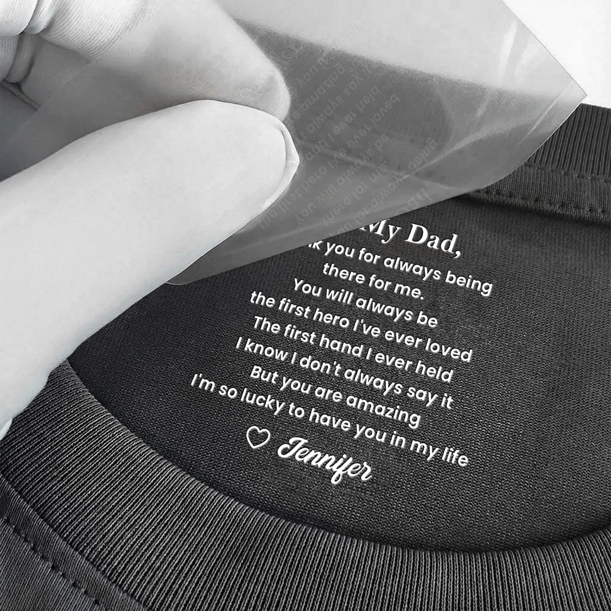 To My Dad Gift For Dad Grandpa Thank You Gift - Personalized Shirt - Image 3