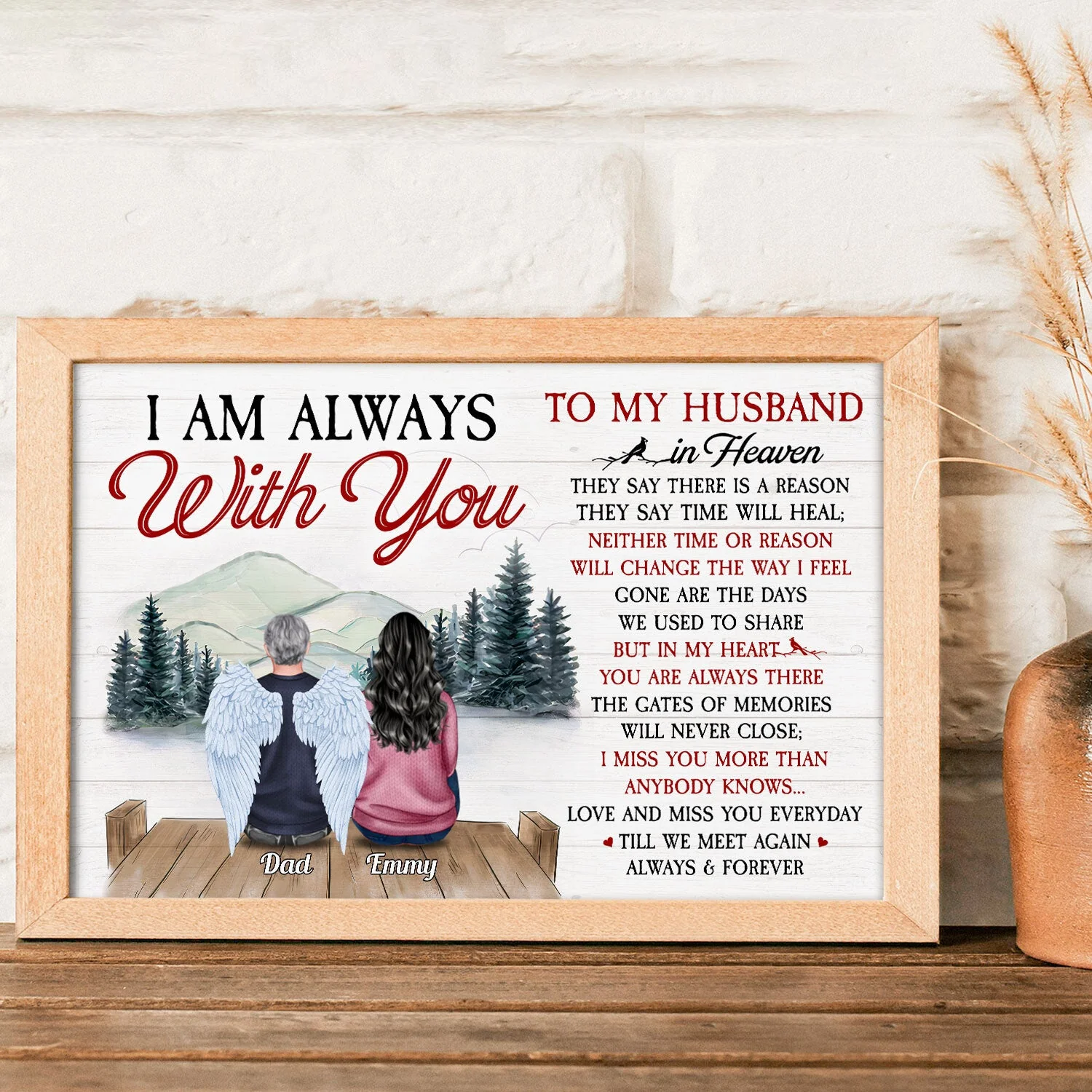 To My Dad In Heaven - Personalized Poster - Memorial Gift For Family, Daughter, Son - Remembrance Poster - Image 2