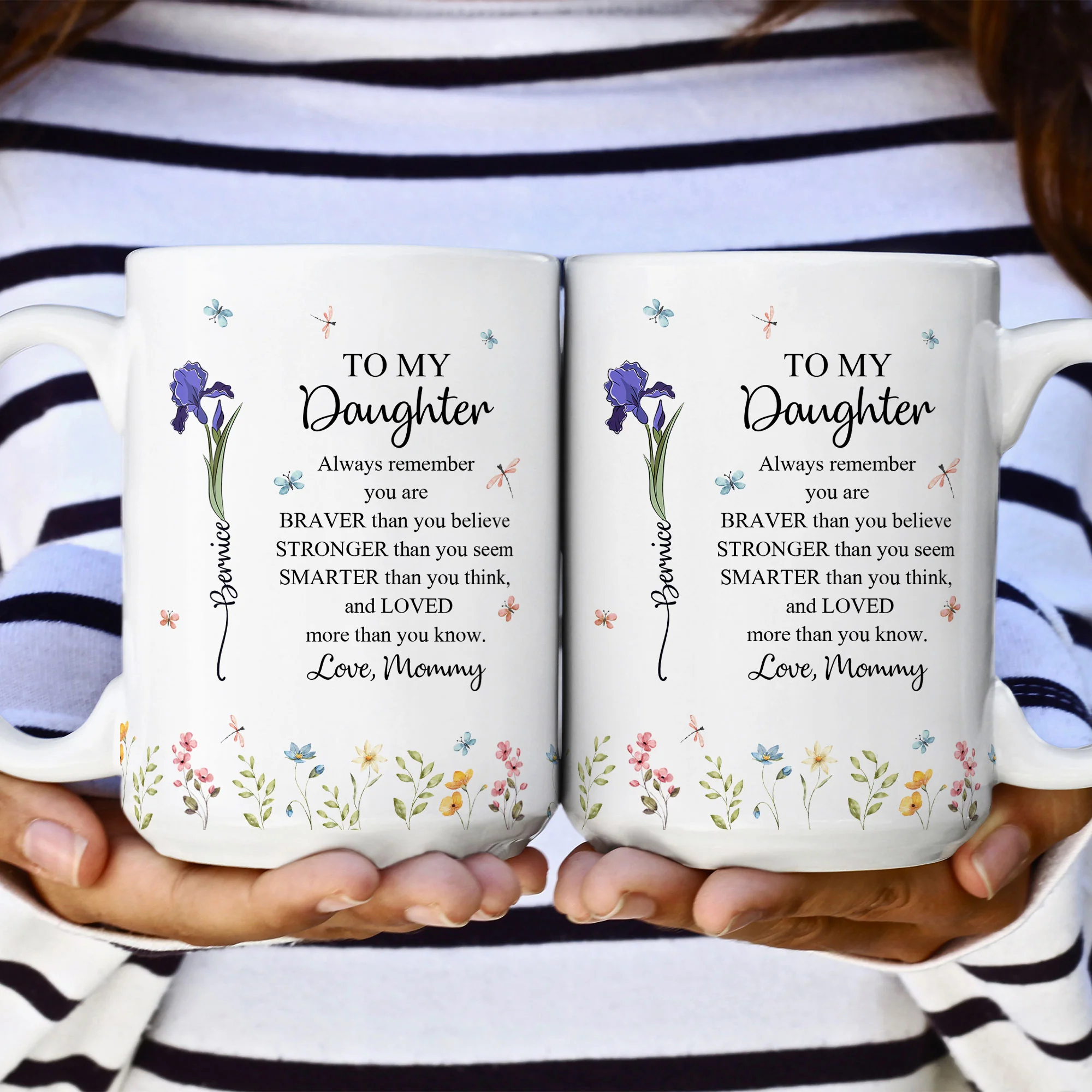 To My Daughter Always Remember You Are Custom Birth Flower - Personalized Mug - Image 5
