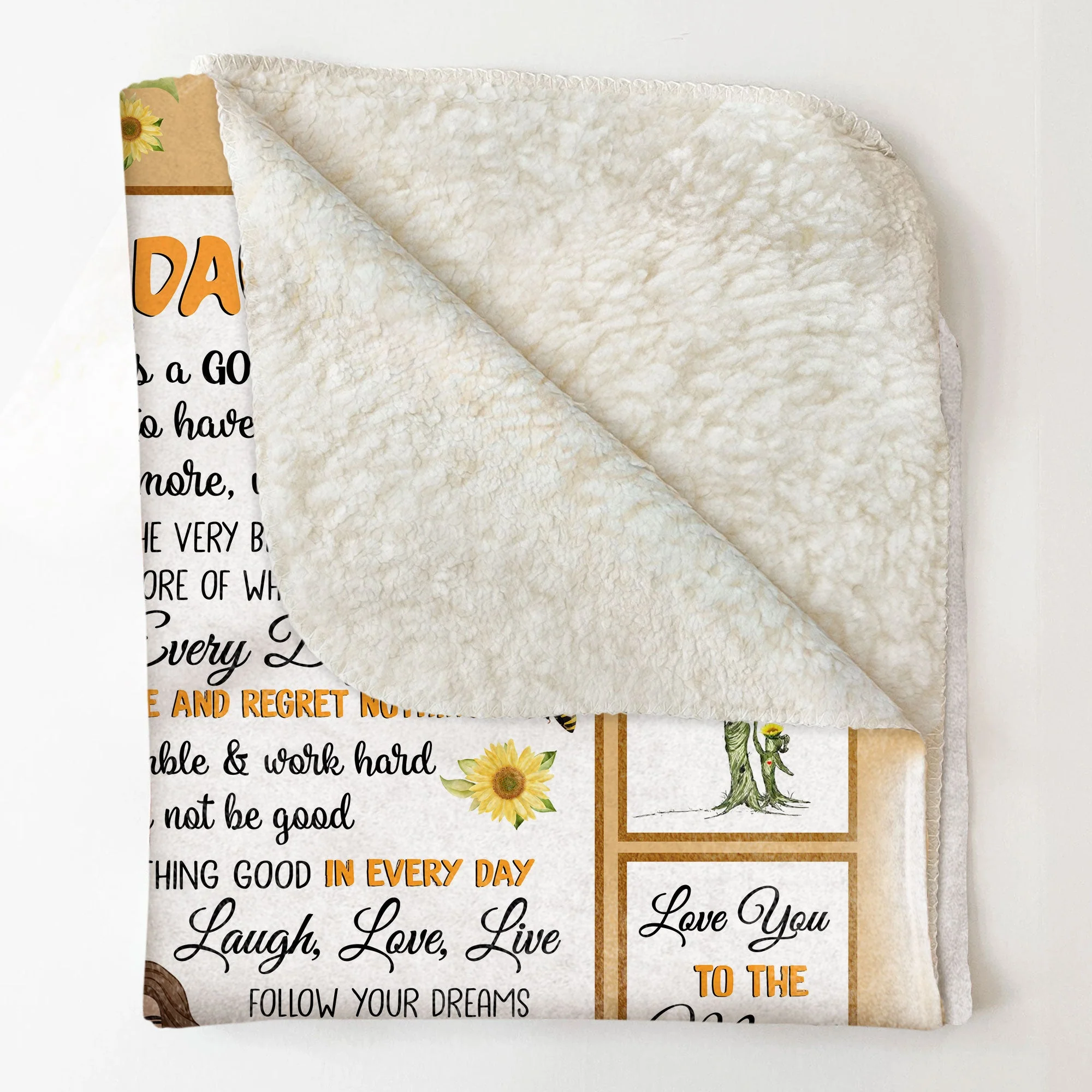 To My Daughter I Love You Forever & Always - Personalized Blanket - Image 5