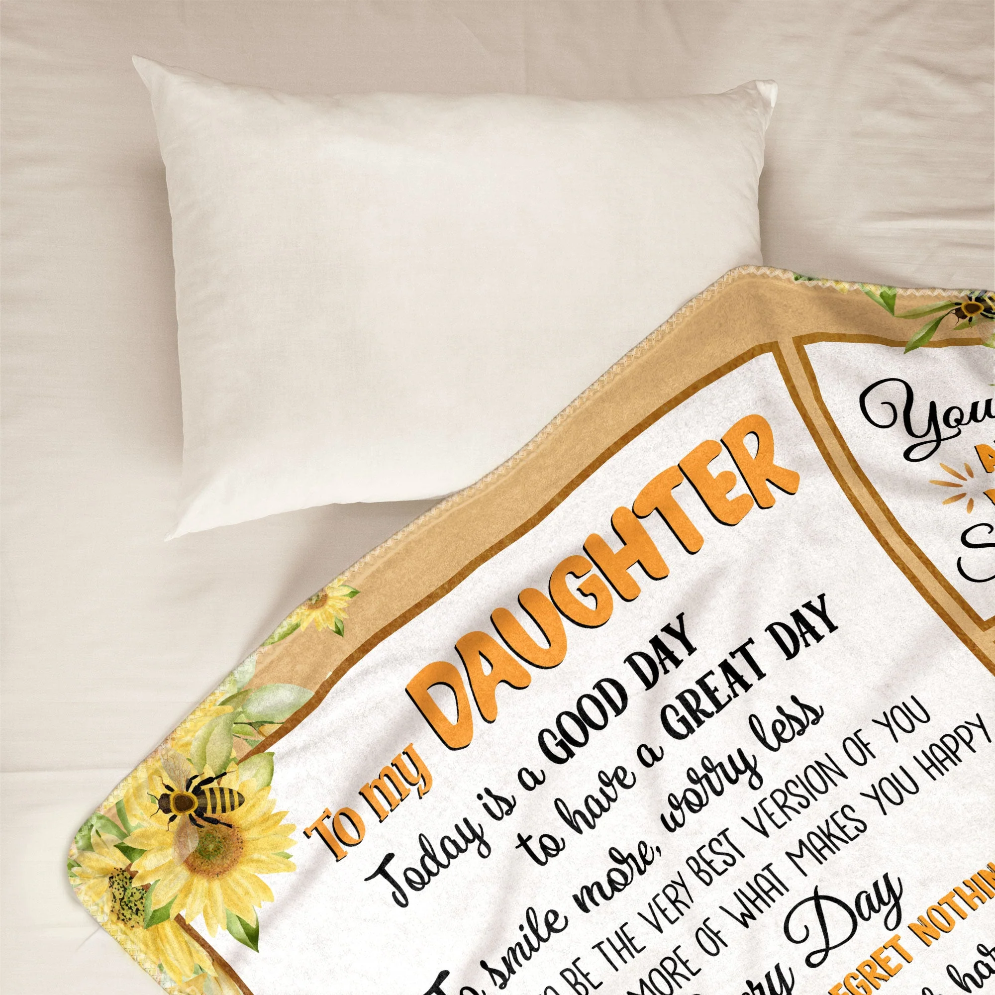 To My Daughter I Love You Forever & Always - Personalized Blanket - Image 6