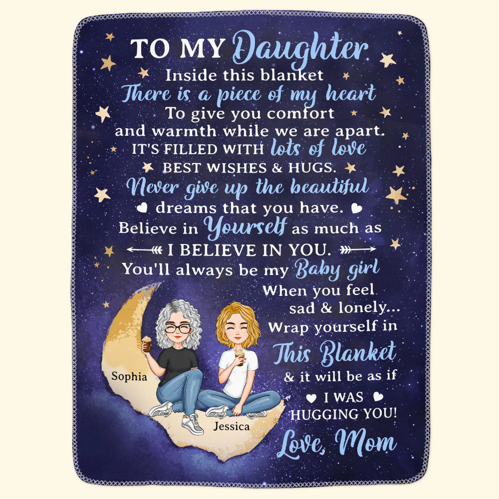 To My Daughter I Love You Forever - Personalized Daughter Blanket - Image 3