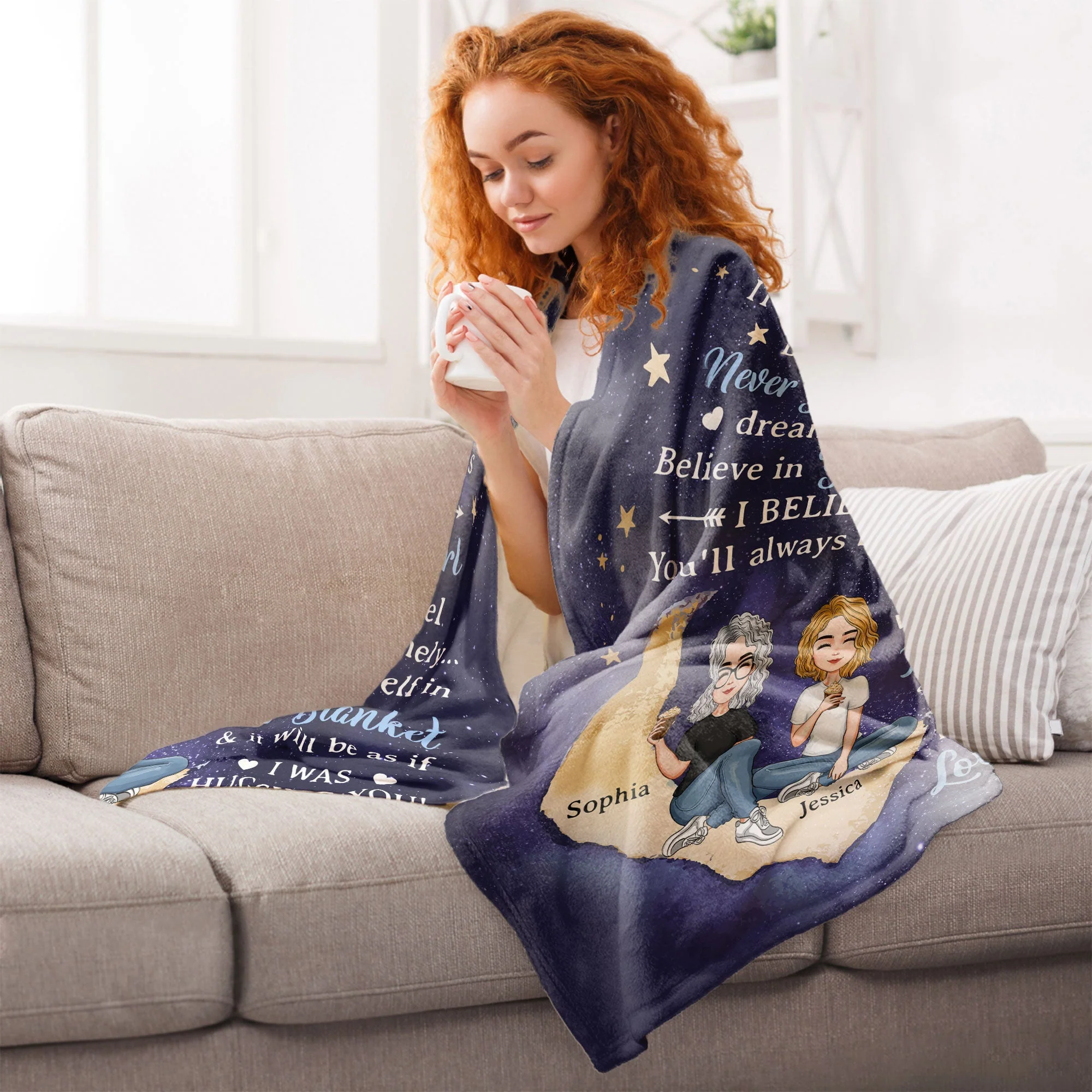 To My Daughter I Love You Forever - Personalized Daughter Blanket - Image 5