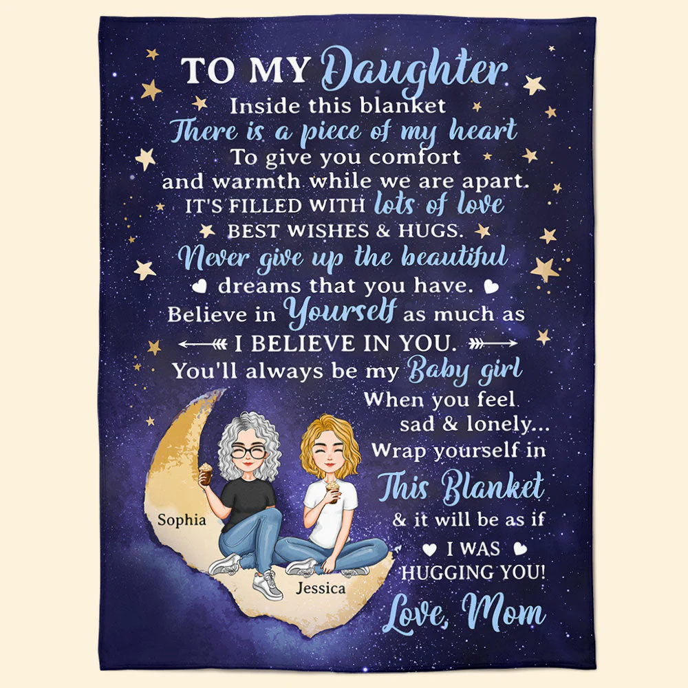 To My Daughter I Love You Forever - Personalized Daughter Blanket - Image 7