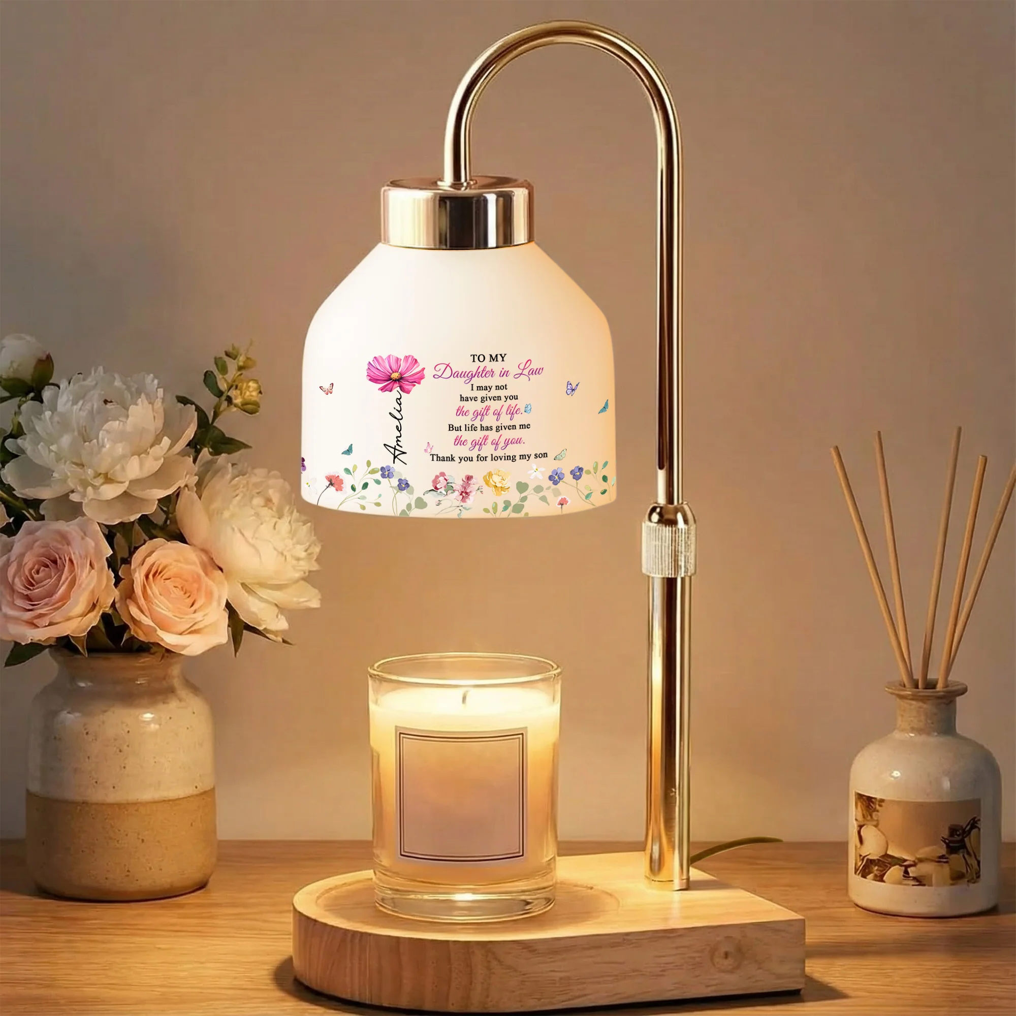 To My Daughter In Law Gift For Daughter-In-Law - Personalized Candle Warmer - Image 3
