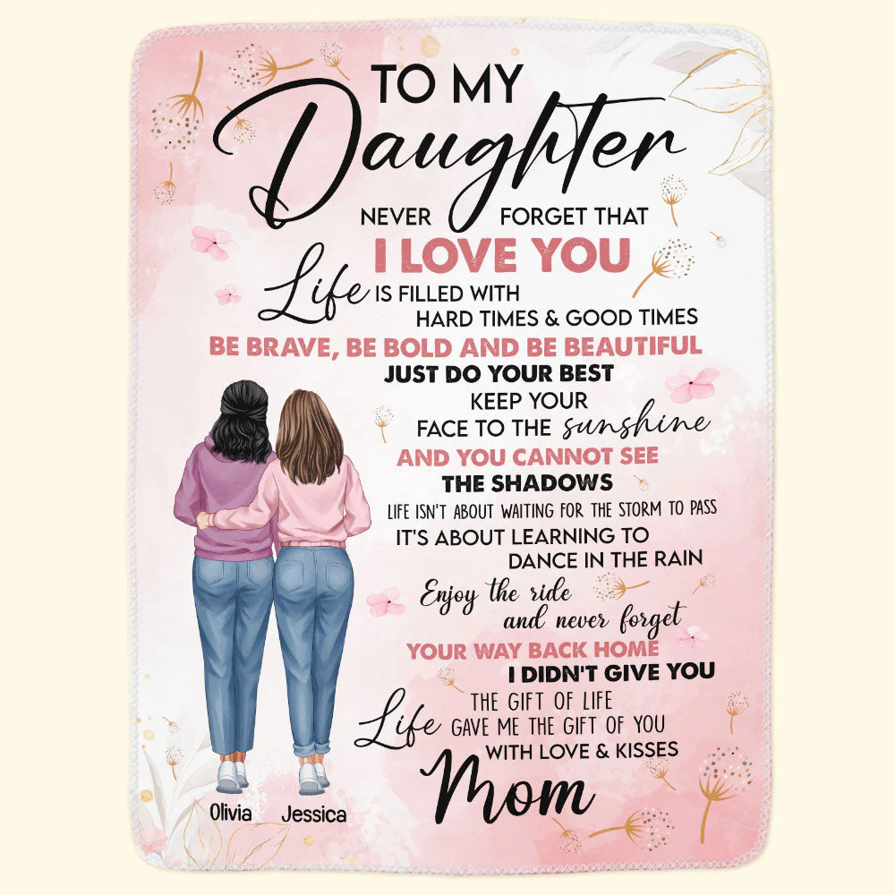 To My Daughter Never Forget That I Love You - Personalized Daughter Blanket - Image 5