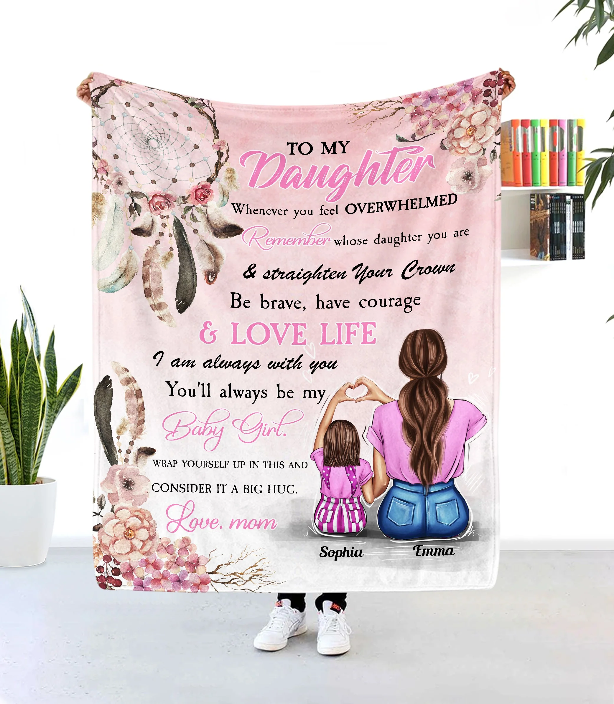 To My Daughter - Personalized Daughter Blanket - Image 2
