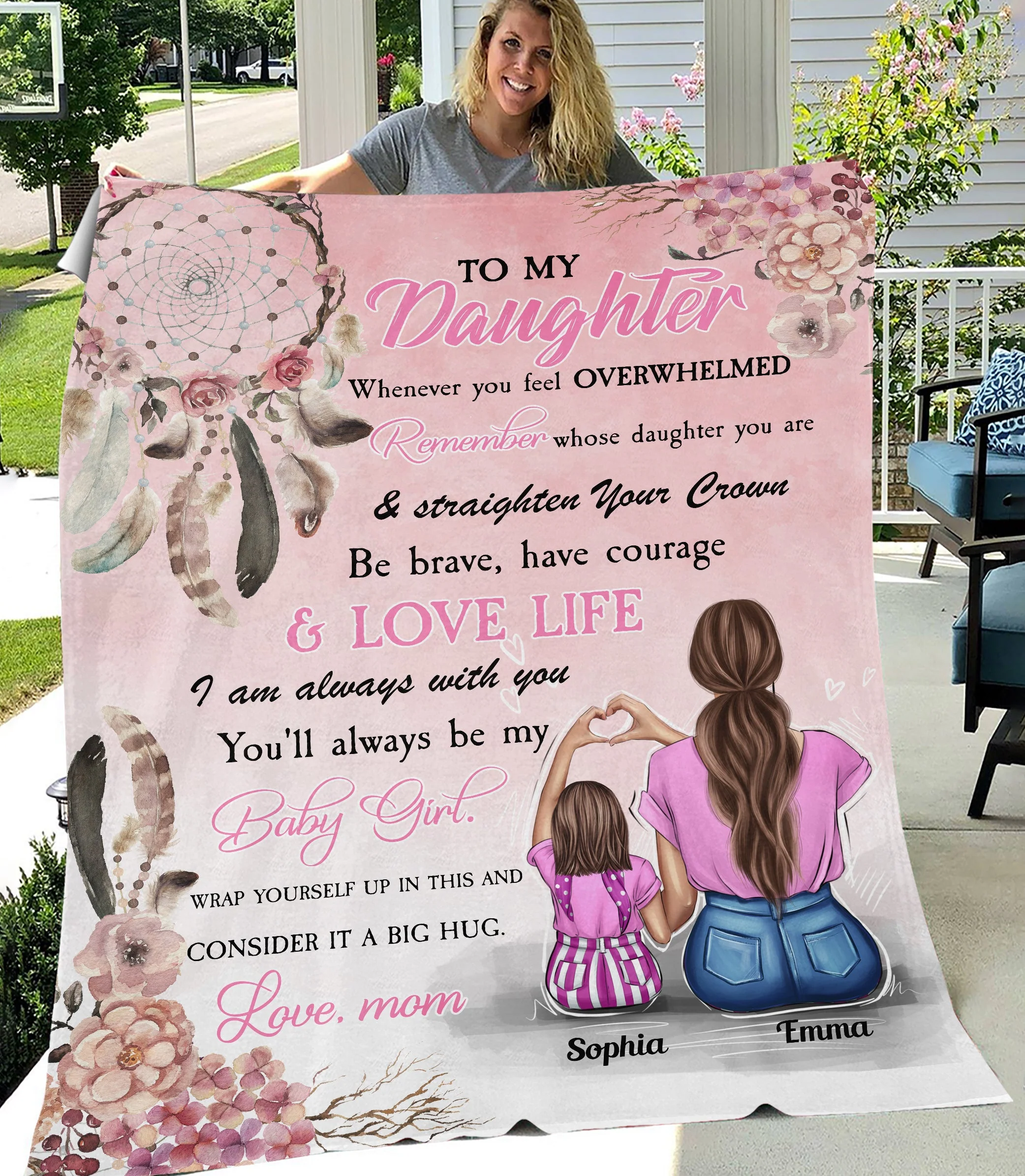To My Daughter - Personalized Daughter Blanket - Image 3