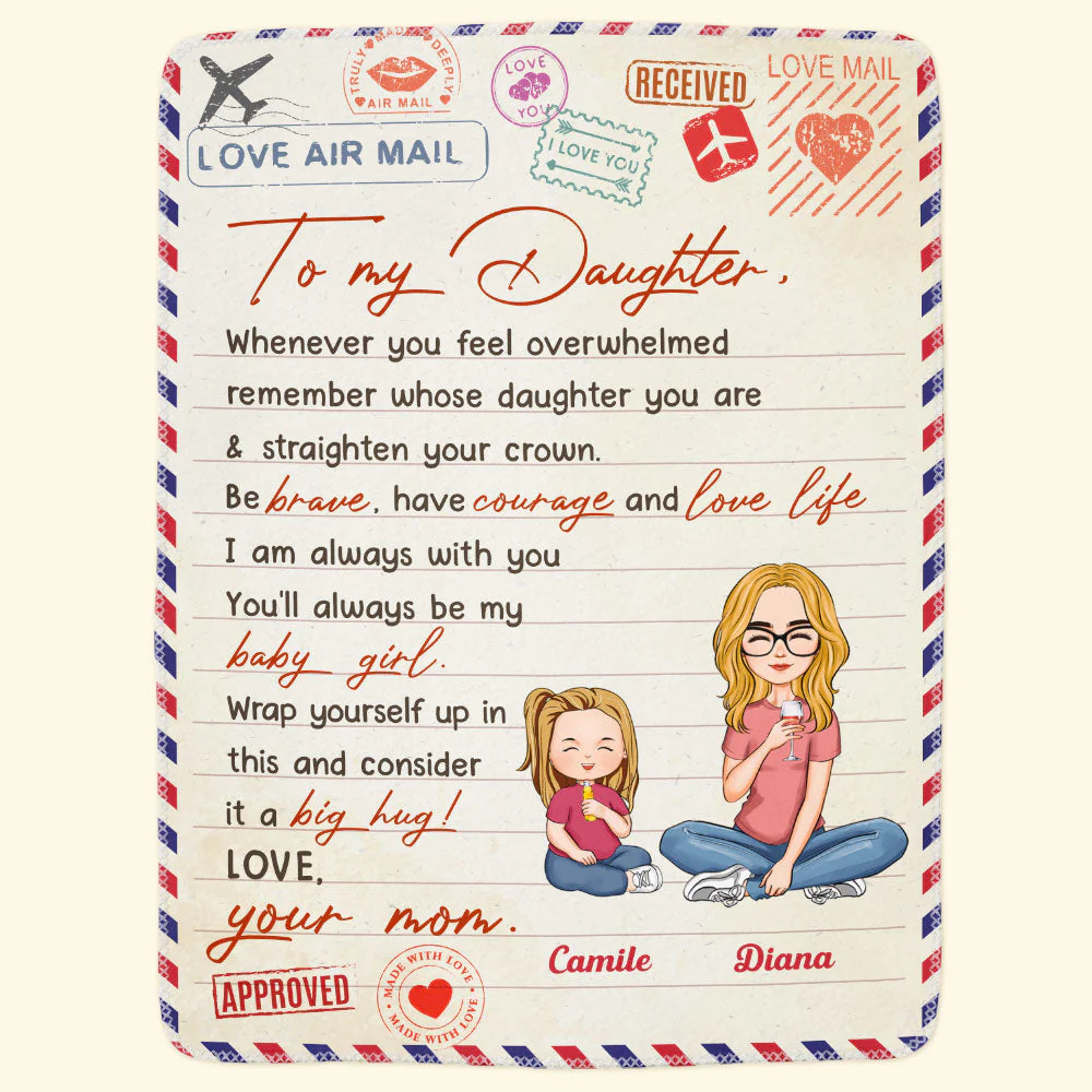 To My Daughter - Personalized Blanket - Image 3