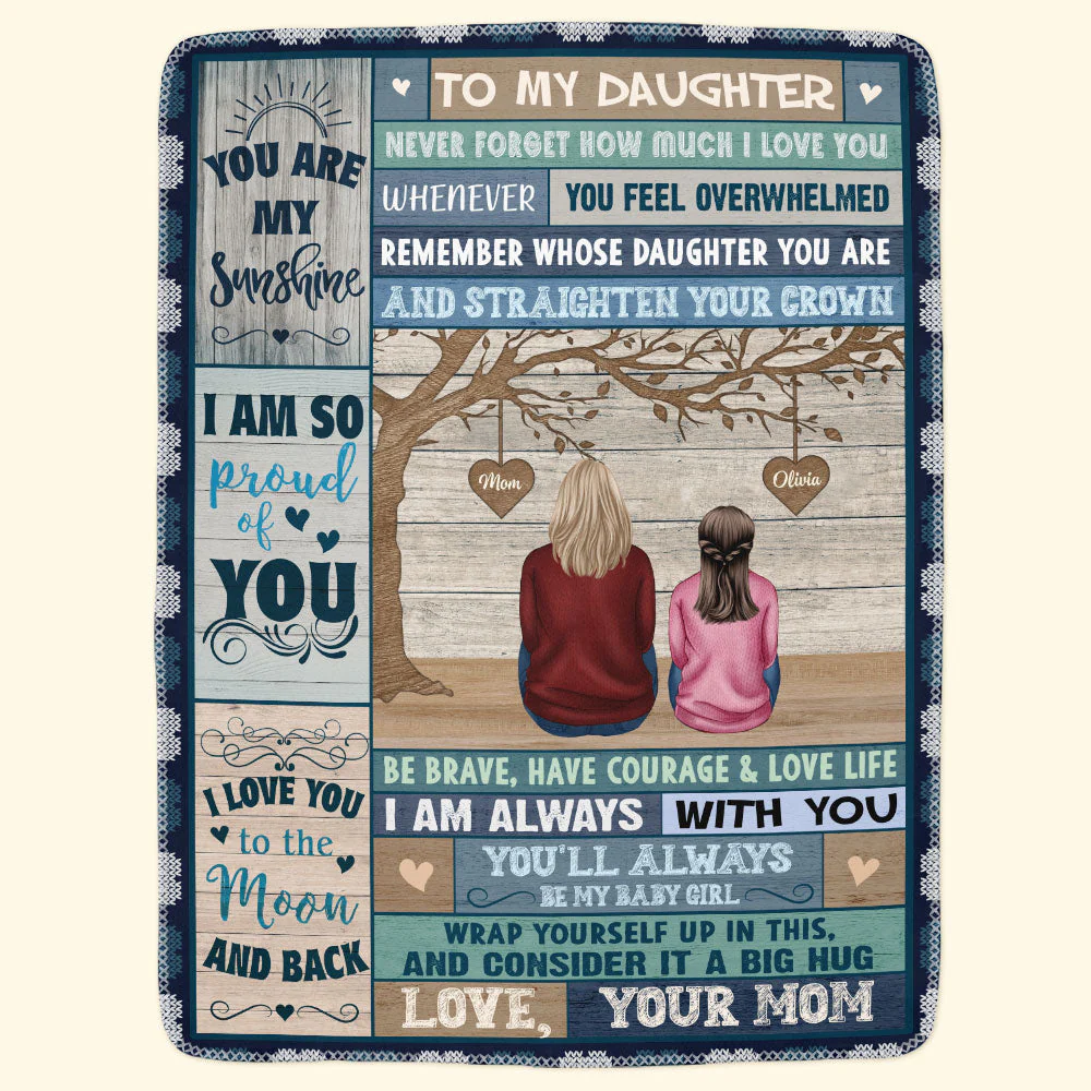To My Daughter Son Never Forget How Much I Love You - Personalized Blanket - Image 2