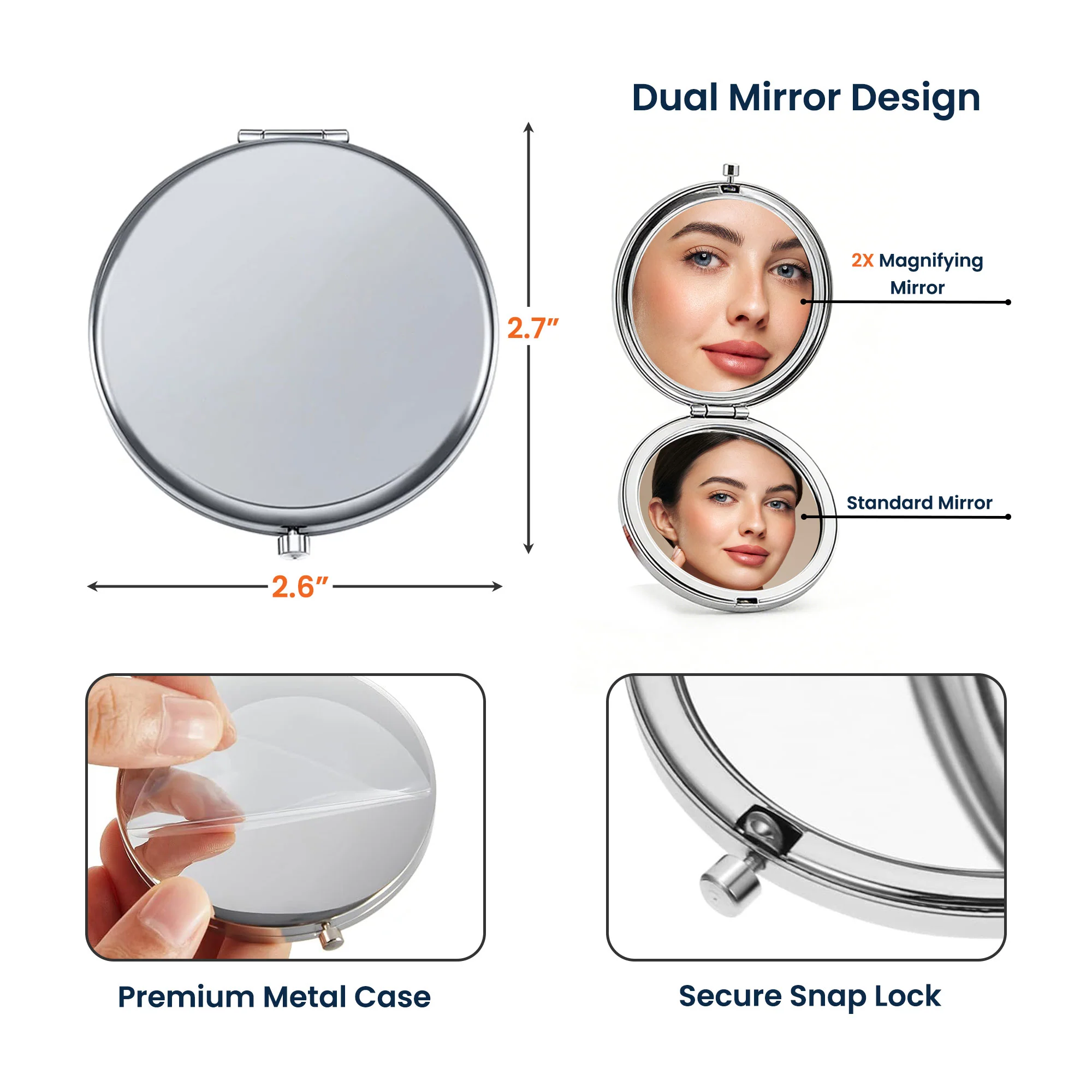 To My Granddaughter, Daughter, I Hope That Every Time You Look In This Mirror - Custom Birth Flower - Personalized Compact Mirror - Image 6