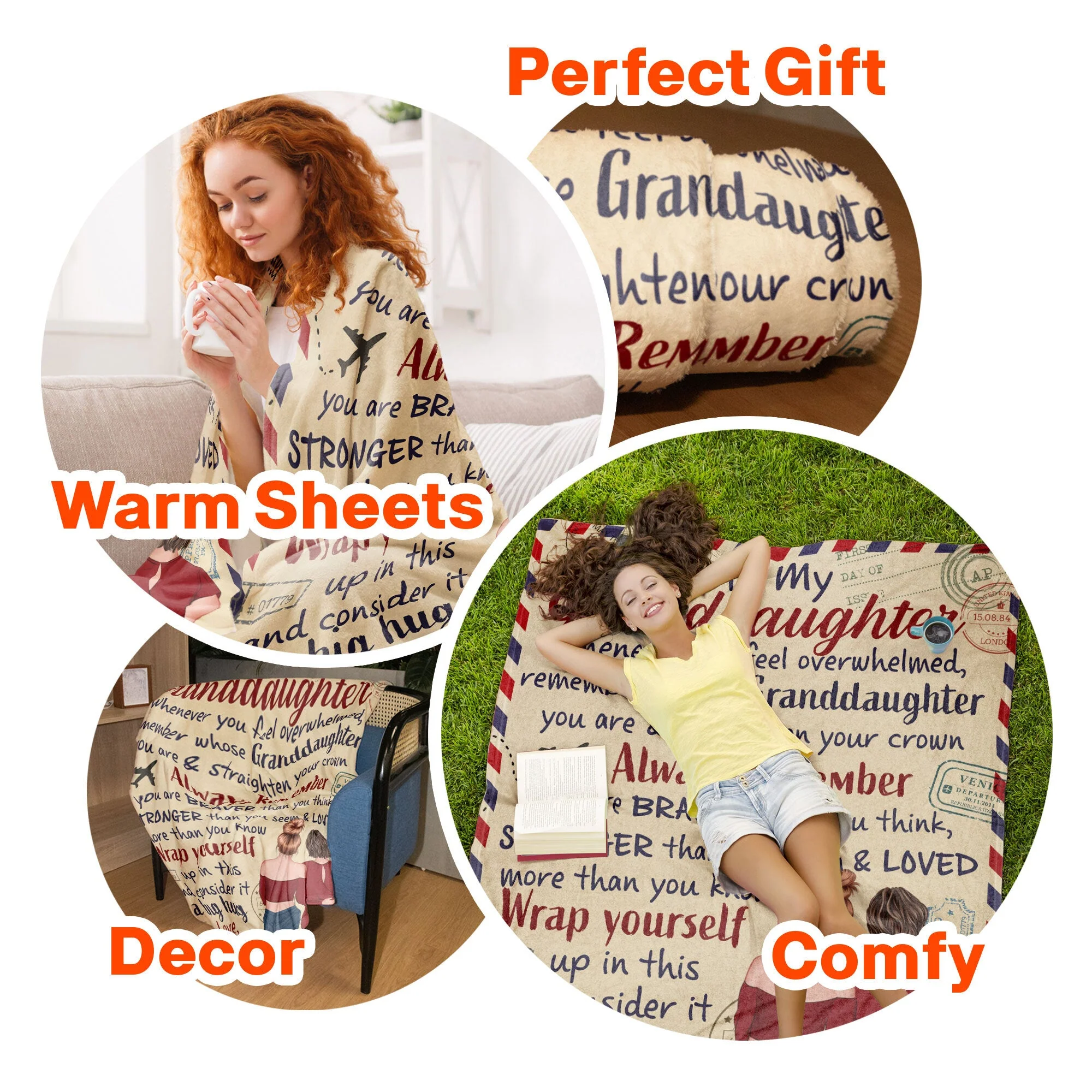 To My Granddaughter - Personalized Blanket - Birthday Gifts For Granddaughters, Gift From Grandma - Image 6