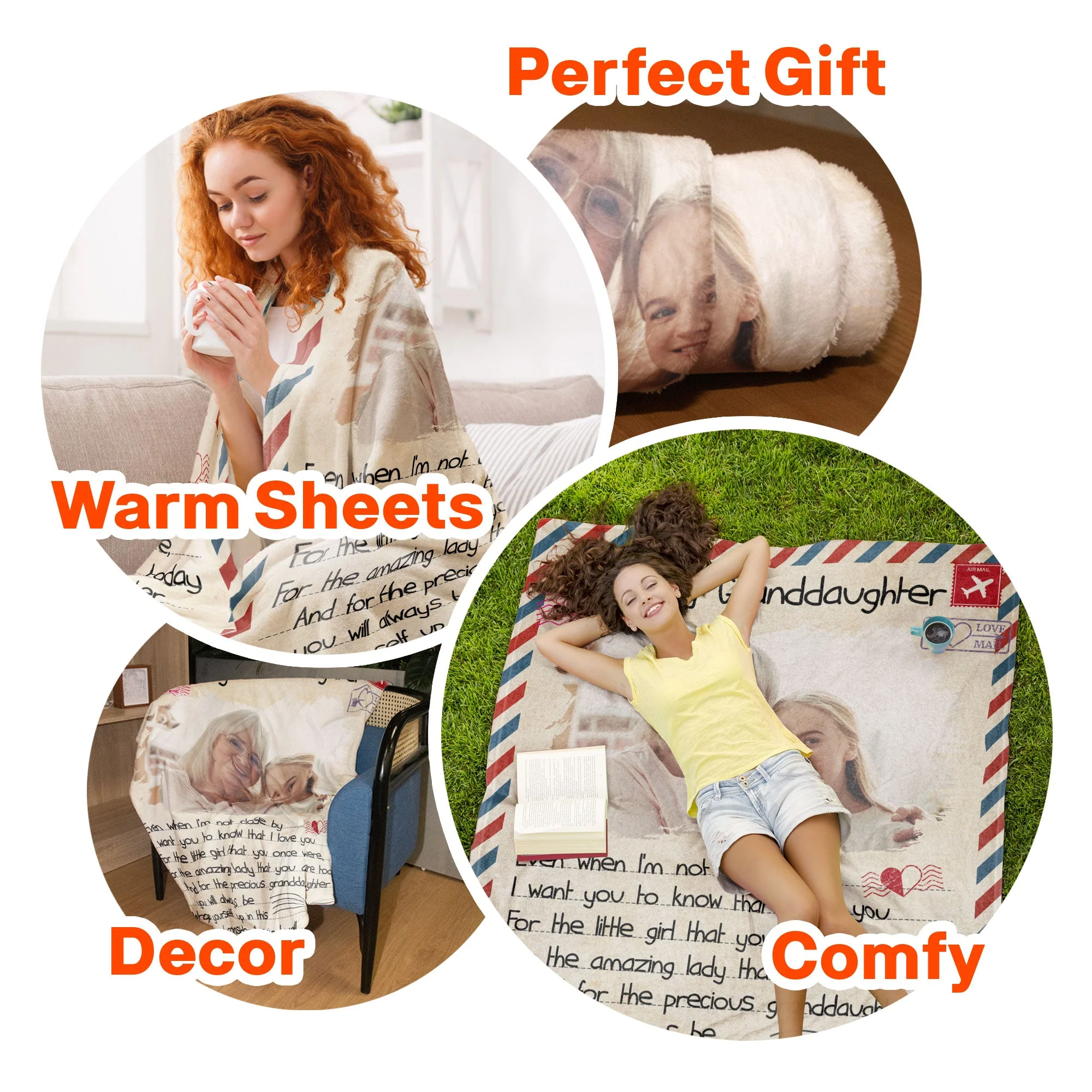 To My Granddaughter - Personalized Photo Blanket - Image 7