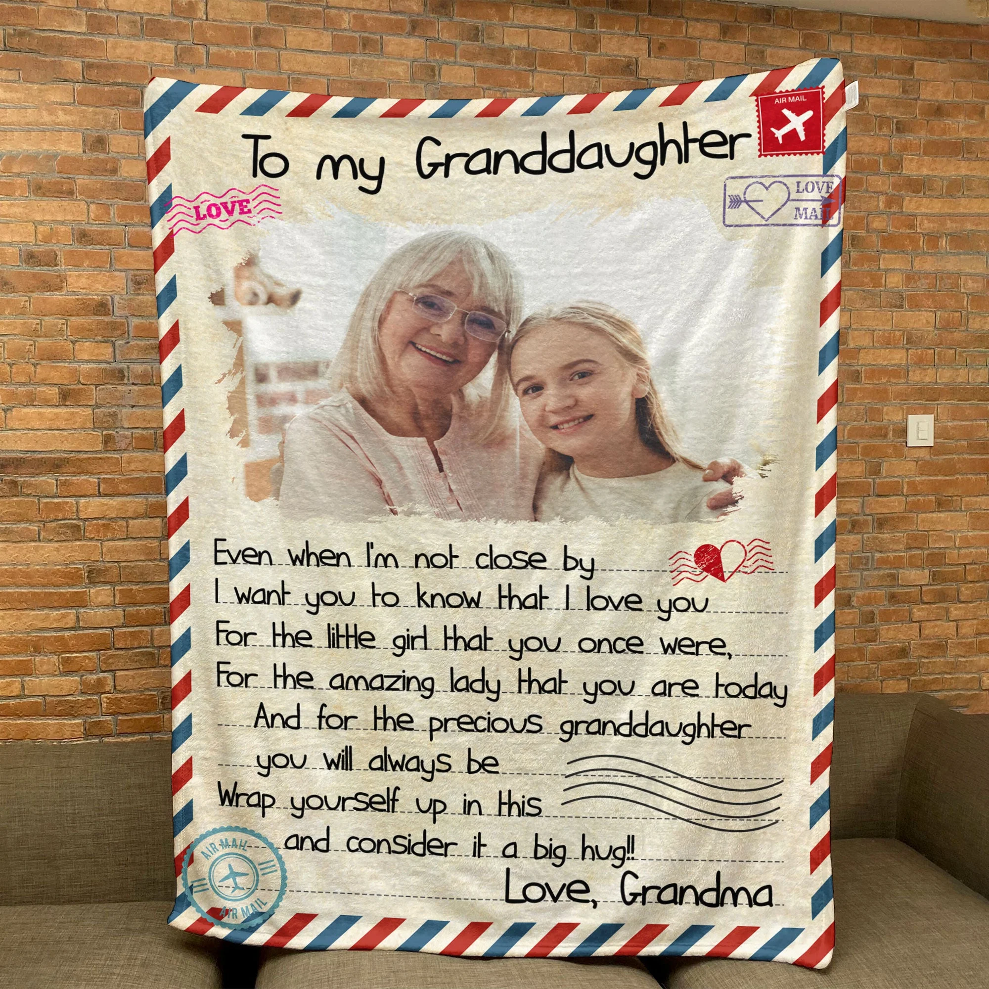 To My Granddaughter - Personalized Photo Blanket - Image 8