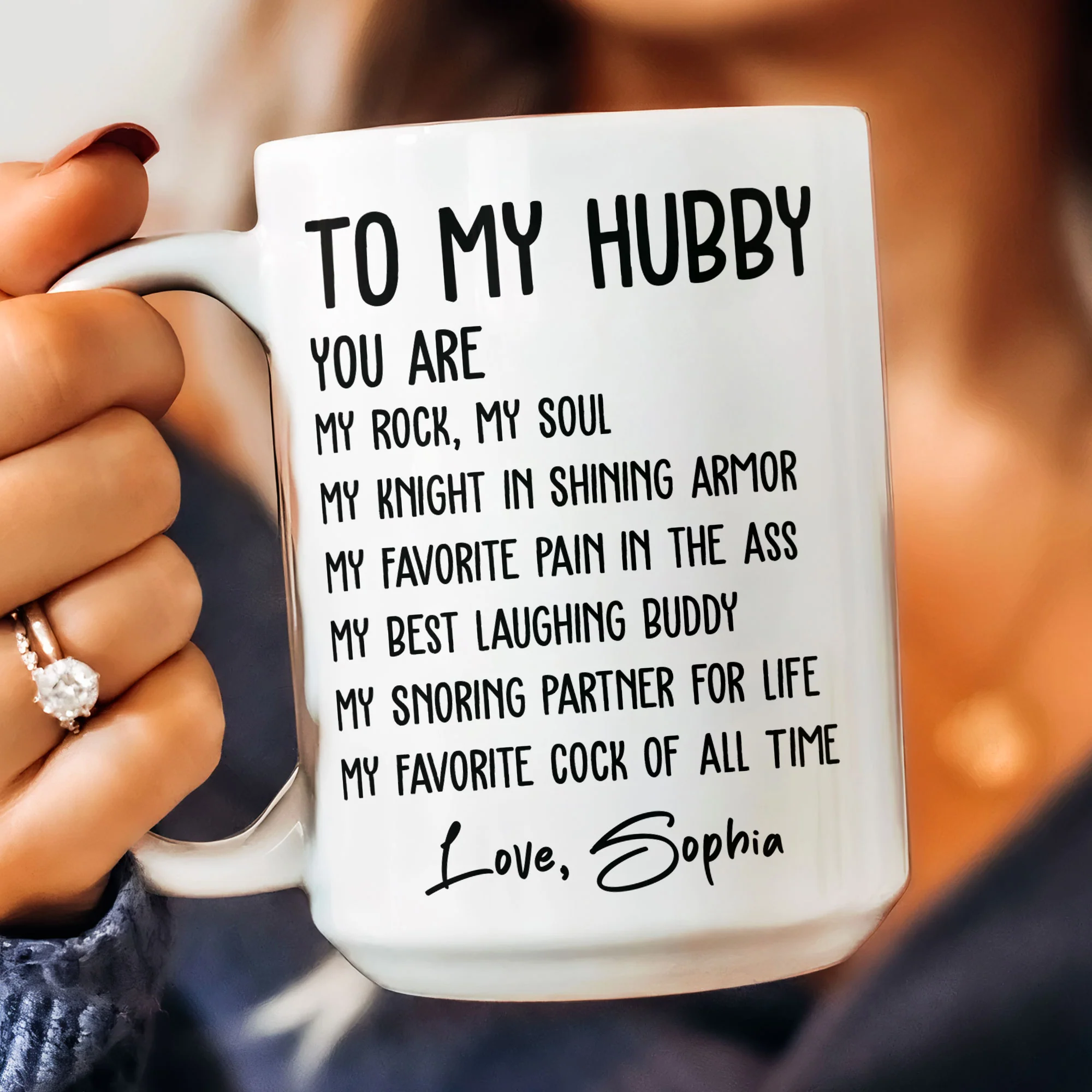 To My Husband You Are My Favorite Cock Of All Time - Personalized Mug - Image 5