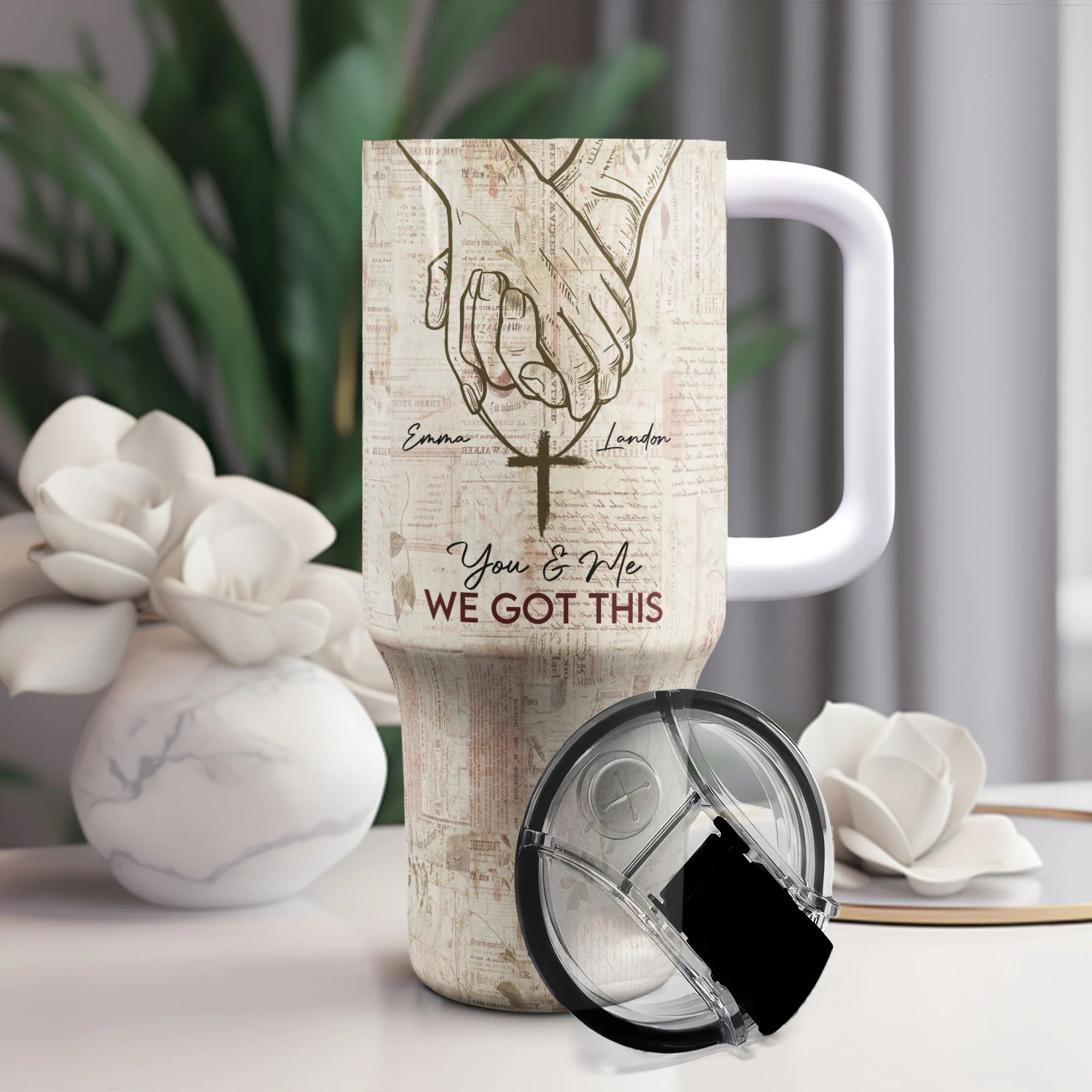 To My Love, You And Me We Got This - Personalized 40oz Tumbler With Straw - Image 2