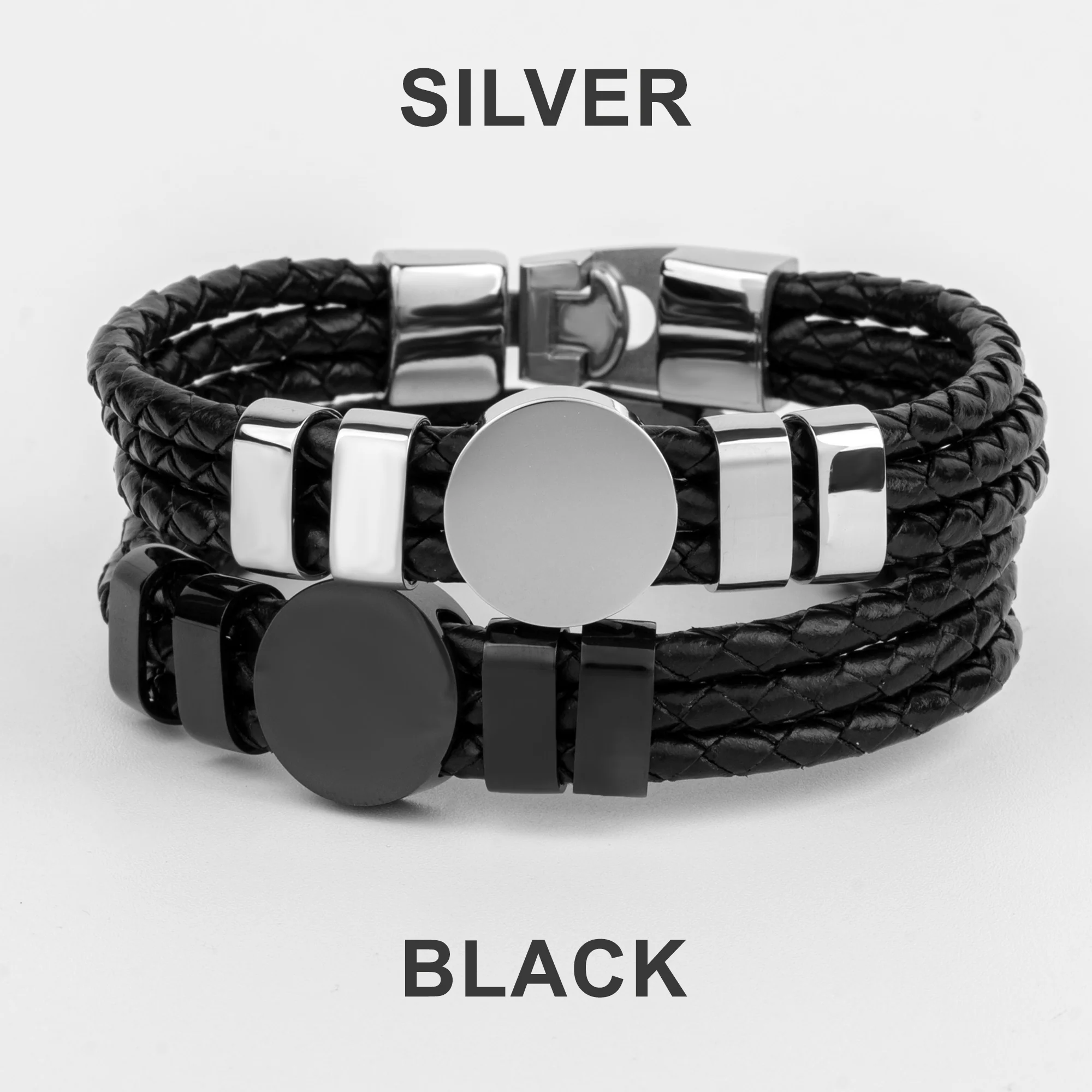 To My Man - Gift For Husband, Boy Friend - Personalized Photo Leather Bracelet - Image 5