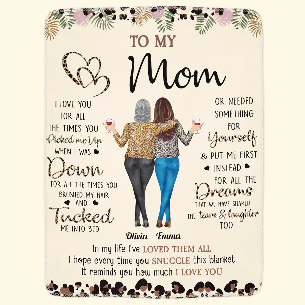 To My Mom Every Time You Snuggle This Blanket - Personalized Blanket - Image 4