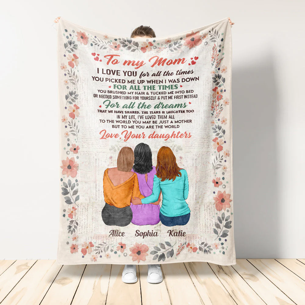 To My Mom - Personalized Mom Blanket