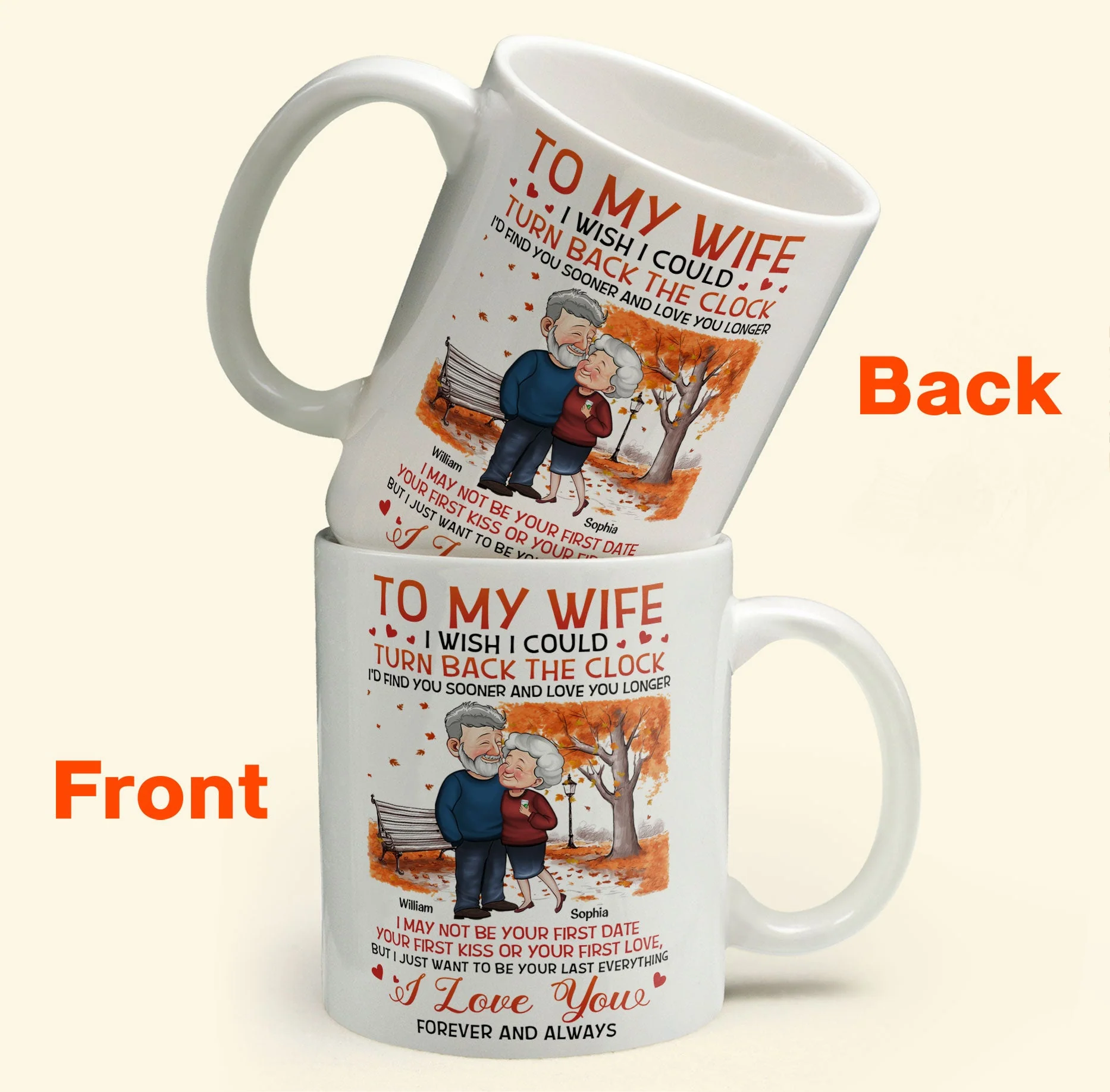To My Wife I Wish I Could Turn Back The Clock - Personalized Mug - Birthday Gifts For Her, Wife - Image 8