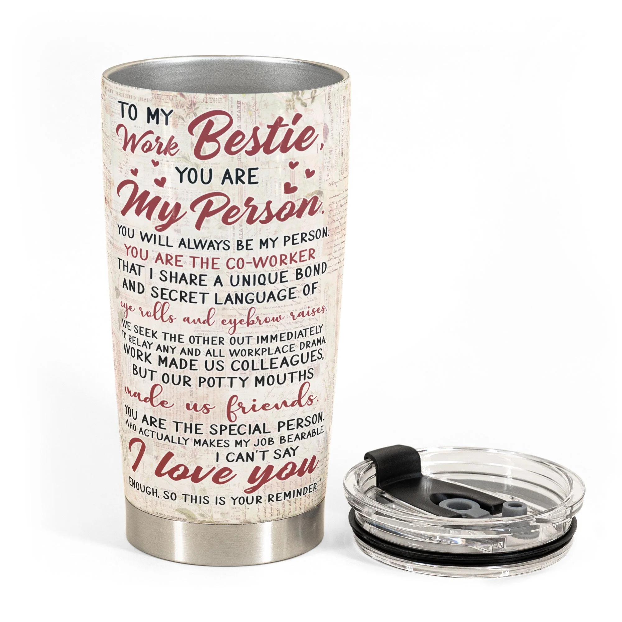 To My Work Bestie - Personalized Tumbler - Gift For Work Besties, Colleagues, Friends, Best Friends - Image 5