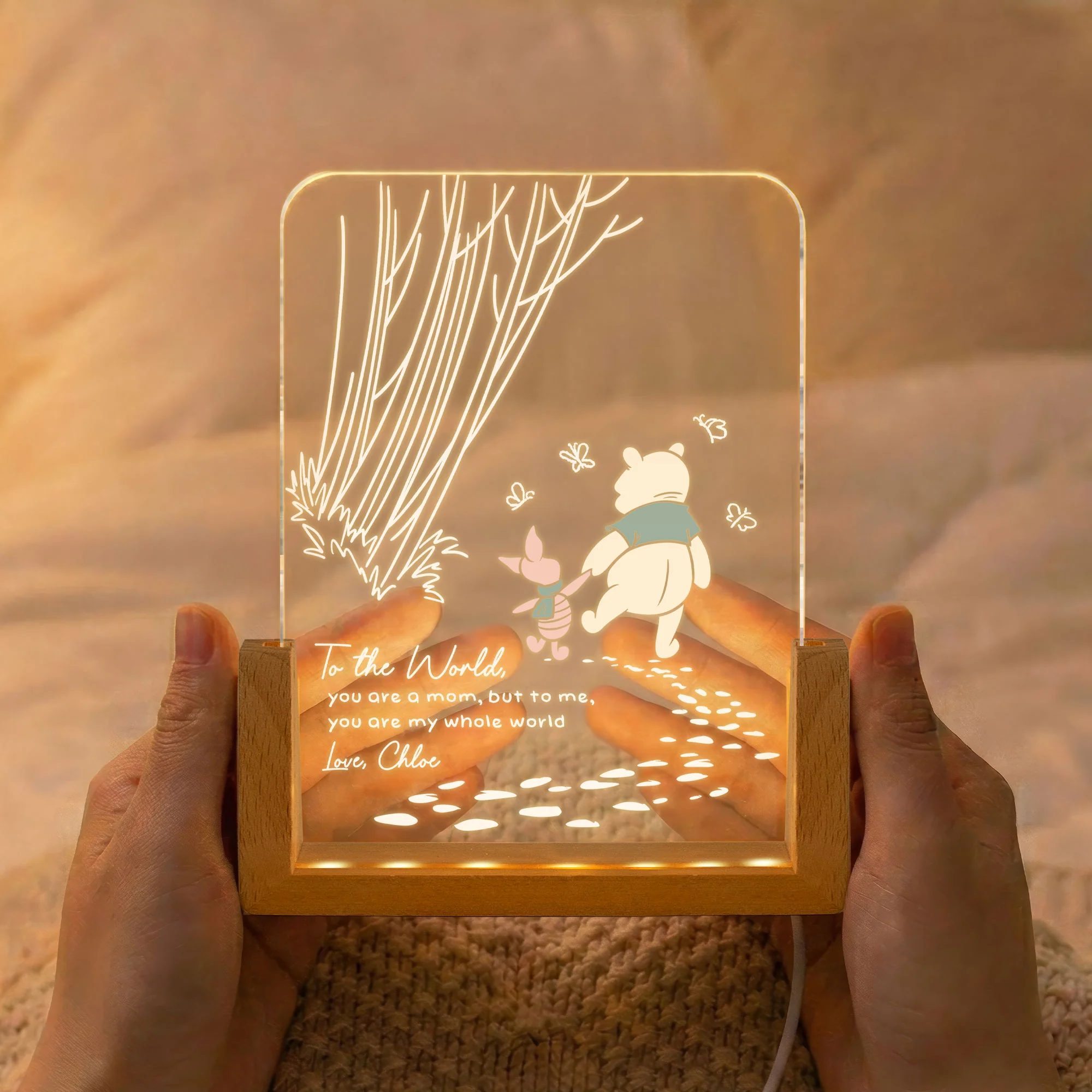To The World, You Are A Mom, But To Me, You Are My Whole World - Personalized Night Light - Image 2
