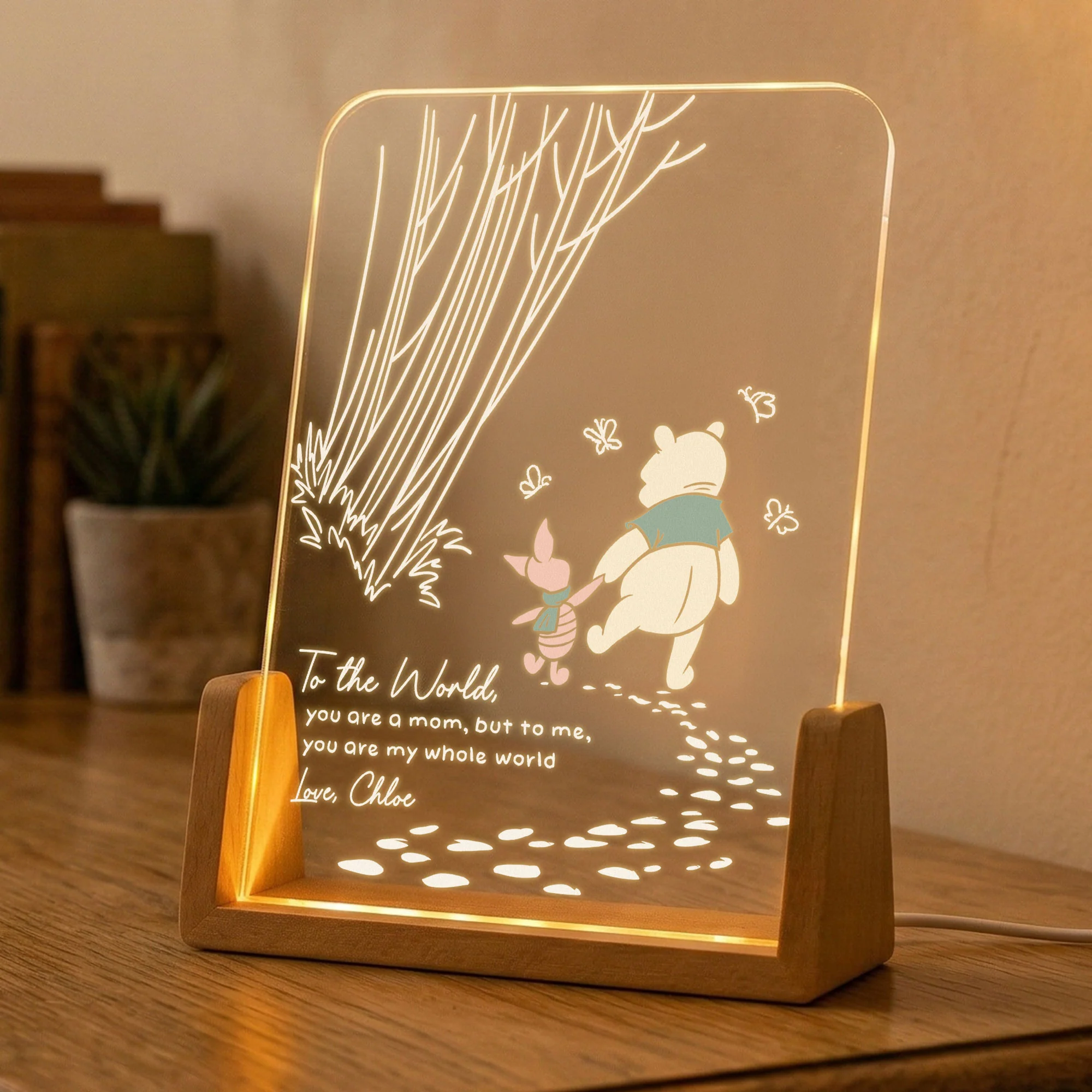 To The World, You Are A Mom, But To Me, You Are My Whole World - Personalized Night Light - Image 4