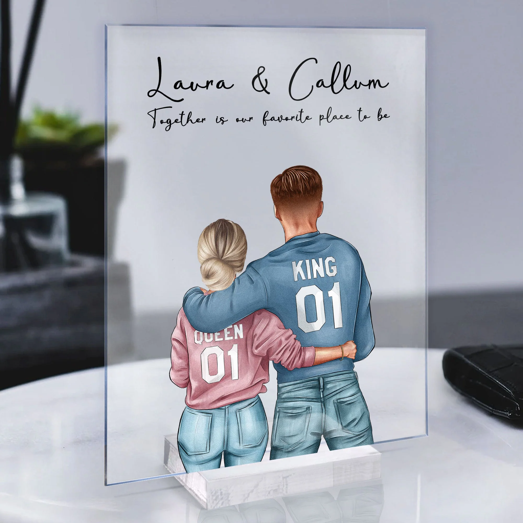 Together Is Our Favorite Place To Be - Personalized Acrylic Plaque - Image 4
