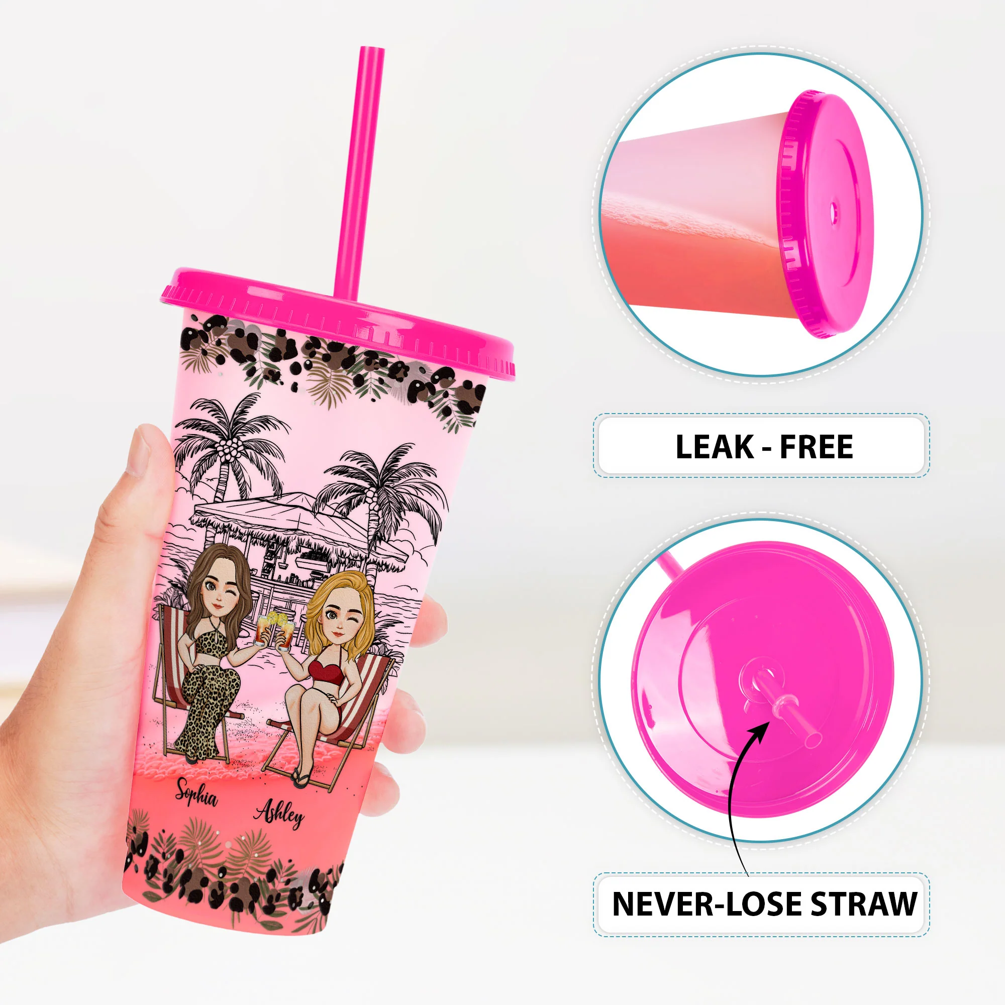 Together Like Drunk & Disorderly - Personalized Color Changing Cup - Image 4