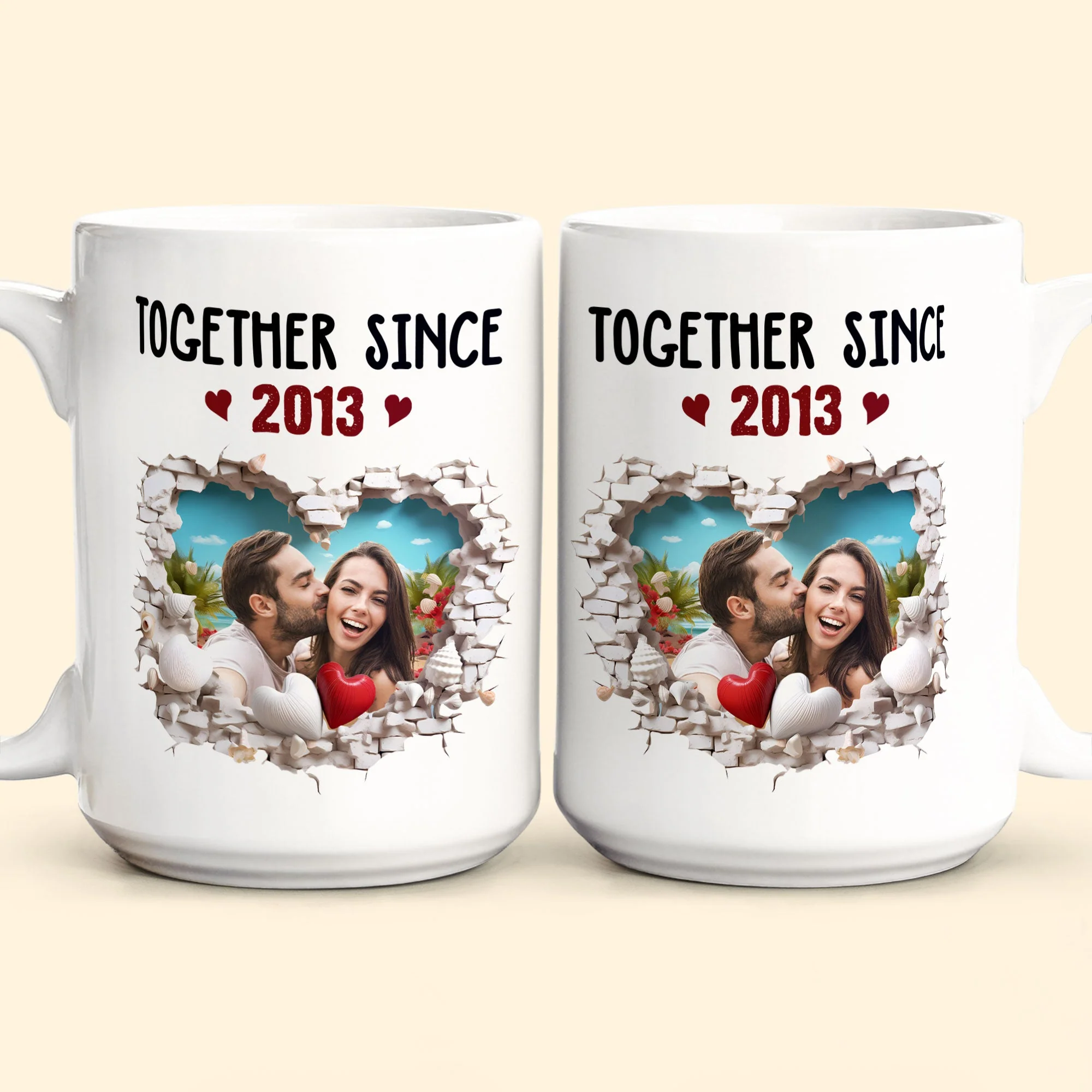 Together Since Anniversary Gift - Personalized Photo Mug - Image 2