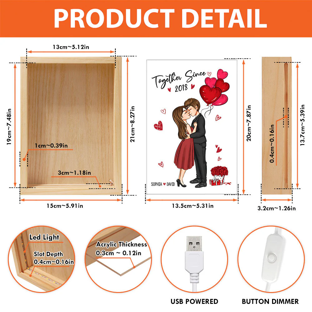 Together Since - Personalized Frame Light Box - Image 11