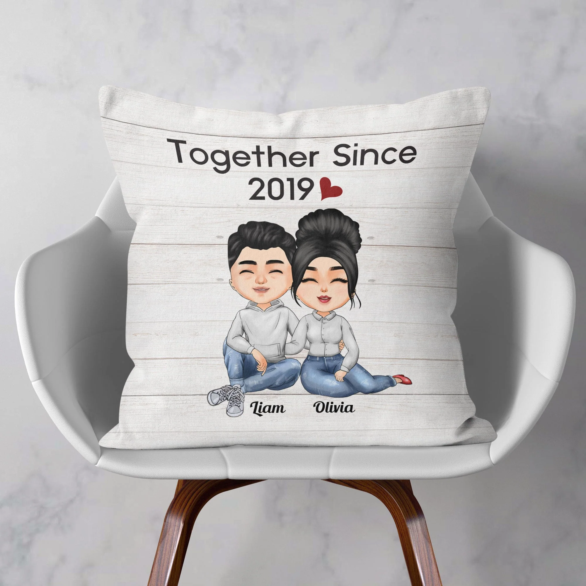 Together Since - Personalized Pillow - Anniversary Gifts For Her, Him - Image 4