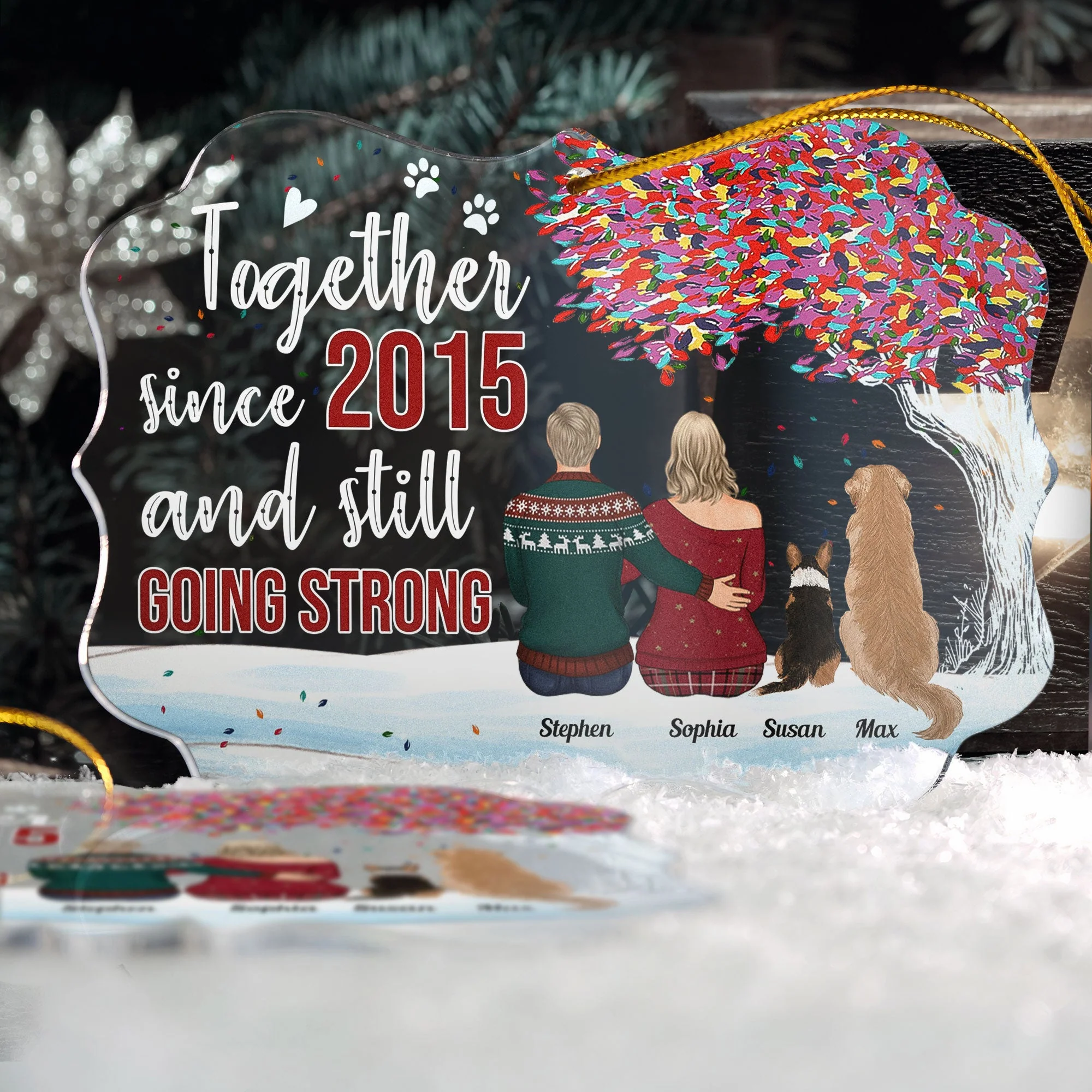 Together & Still Going Strong - Personalized Acrylic Ornament - Image 2
