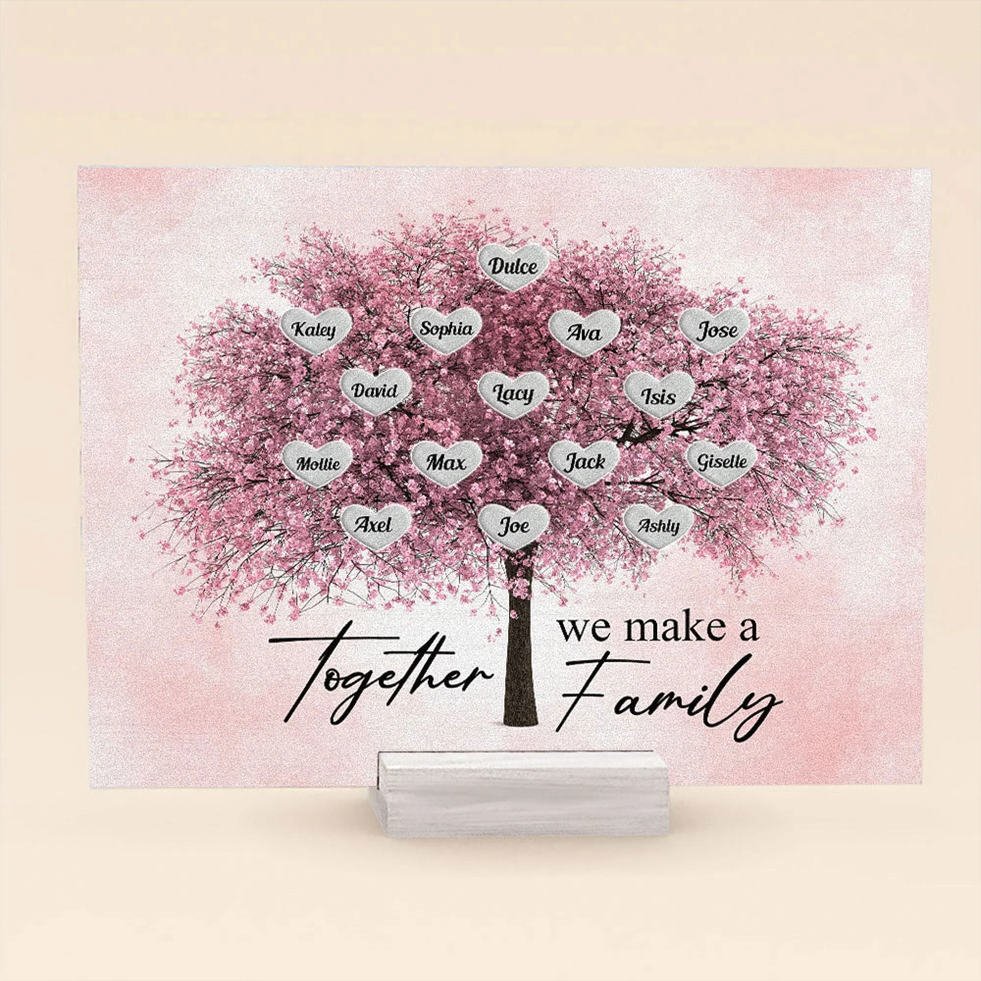 Together We Make A Family - Personalized Acrylic Plaque - Birthday, Decoration Gift For Family Members