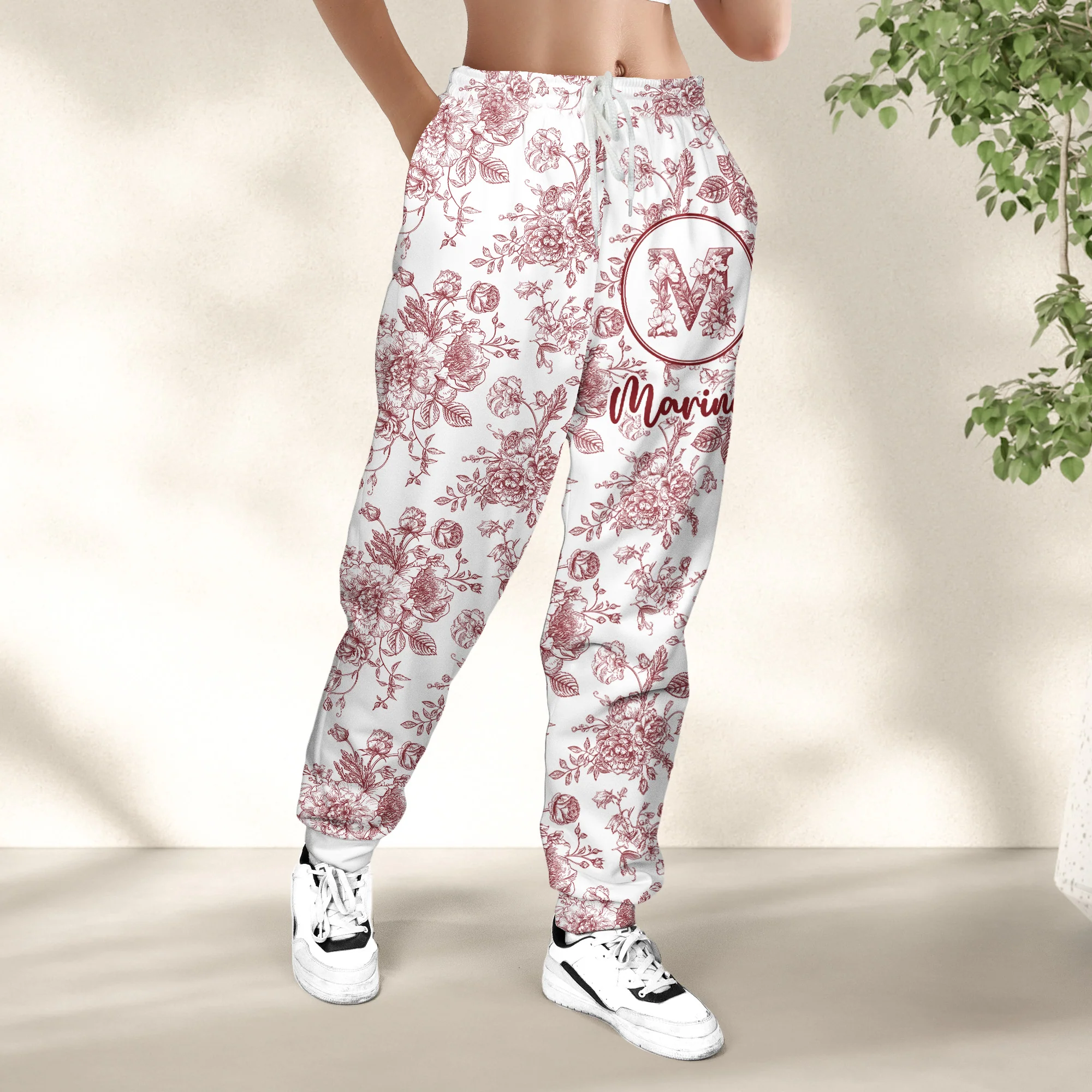 Toile De Jouy Custom Name - Personalized Sweatpants - Image 5