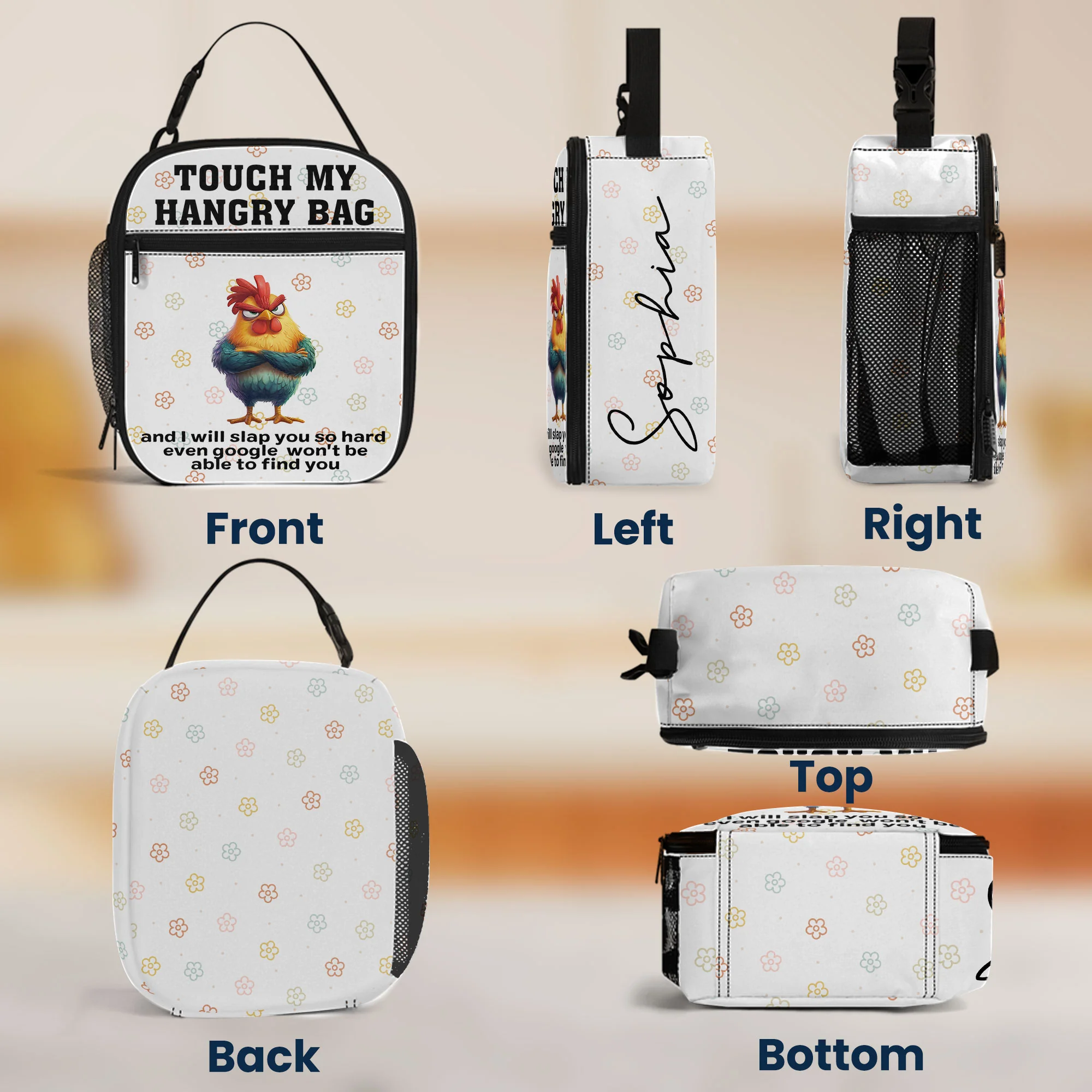 Touch My Hangry Bag - Personalized Lunch Bag - Image 4