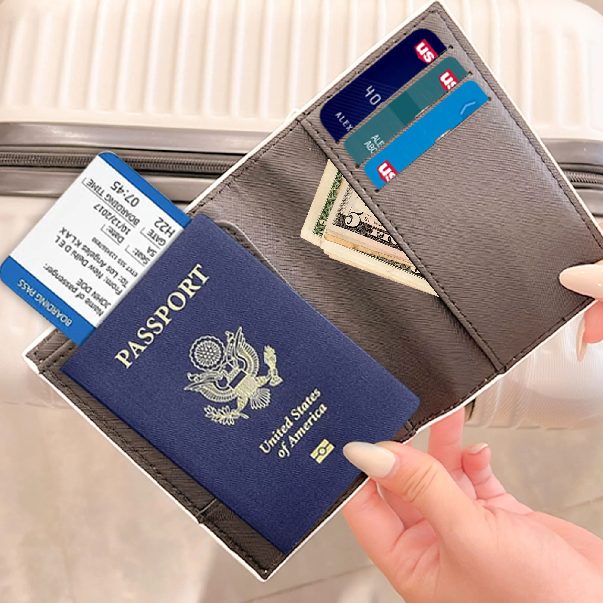Touch This & I Will Bite - Personalized Photo Passport Cover And Luggage Tag Travel Set - Image 4
