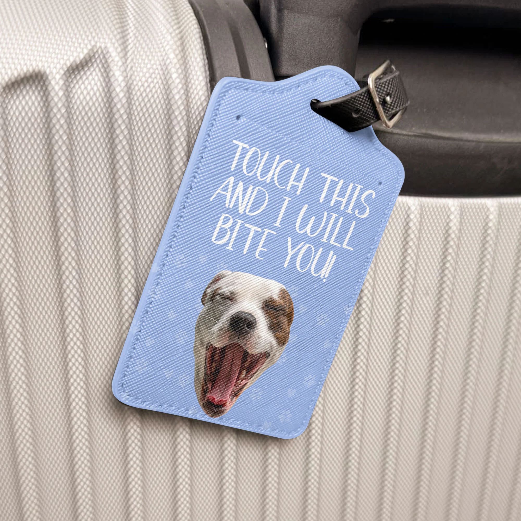 Touch This & I Will Bite - Personalized Photo Passport Cover And Luggage Tag Travel Set - Image 5