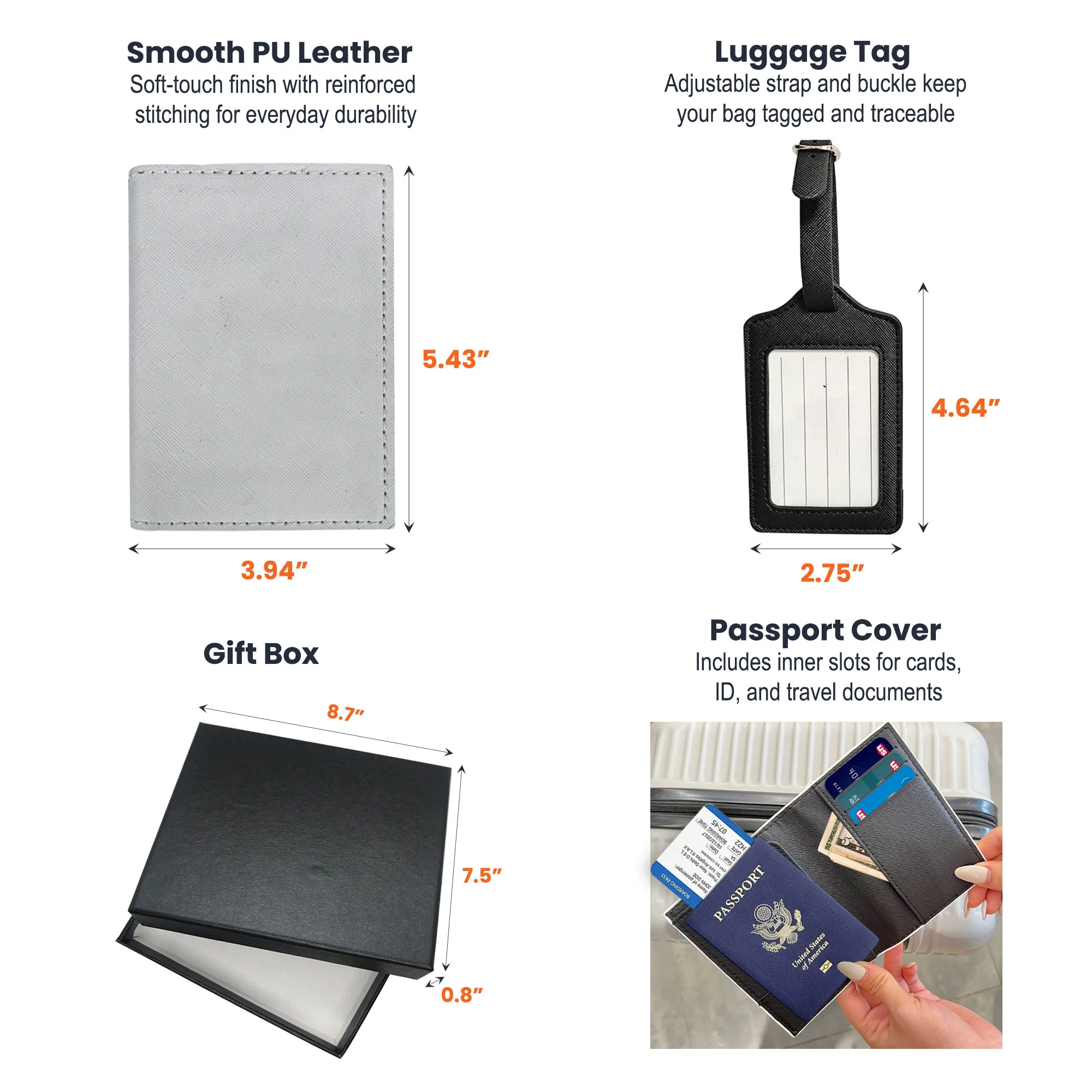 Touch This & I Will Bite - Personalized Photo Passport Cover And Luggage Tag Travel Set - Image 7