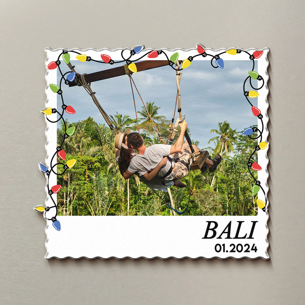 Travel Memories Polaroid - Personalized Photo Acrylic Magnet - Image 4