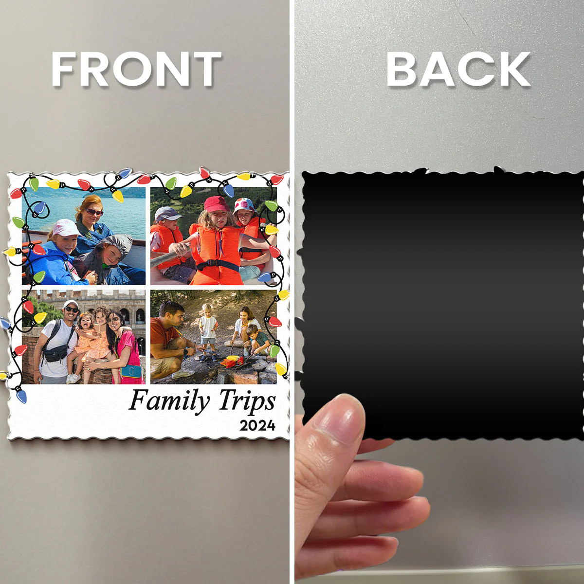 Travel Memories Polaroid - Personalized Photo Acrylic Magnet - Image 5