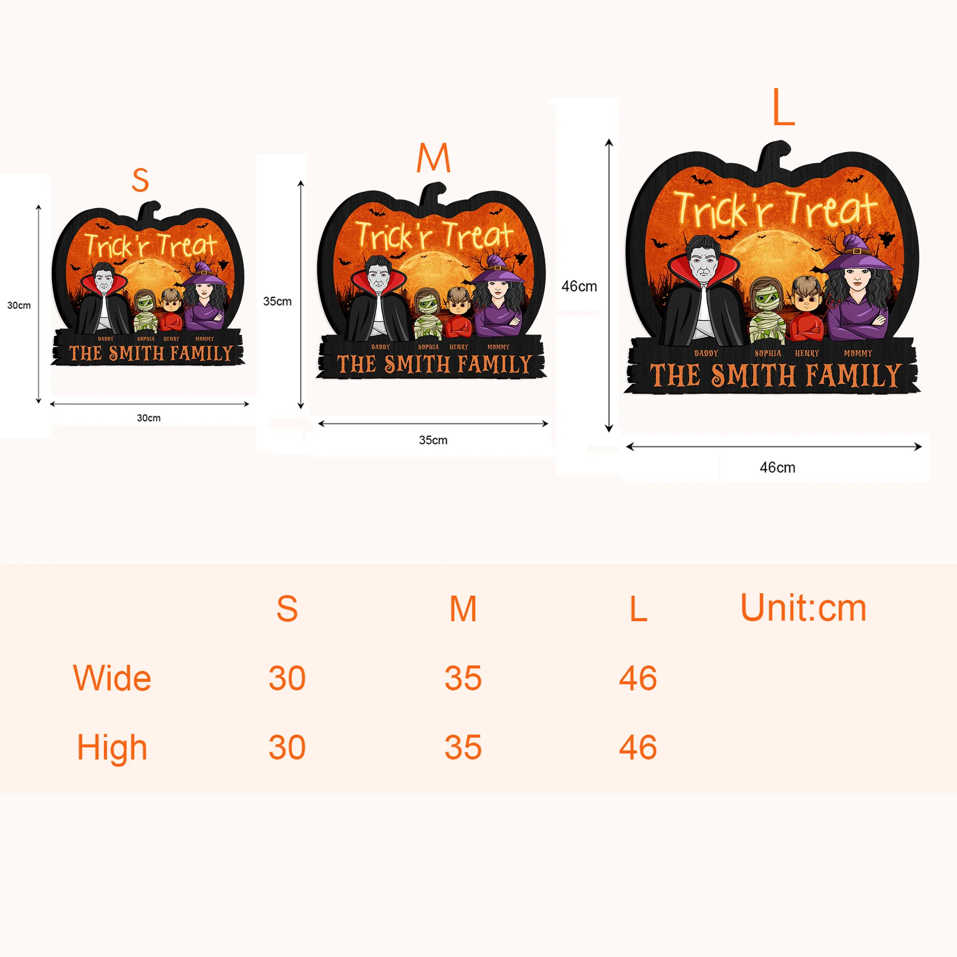 Trick 'r Treat - Personalized Custom Shaped Wood Sign - Image 4