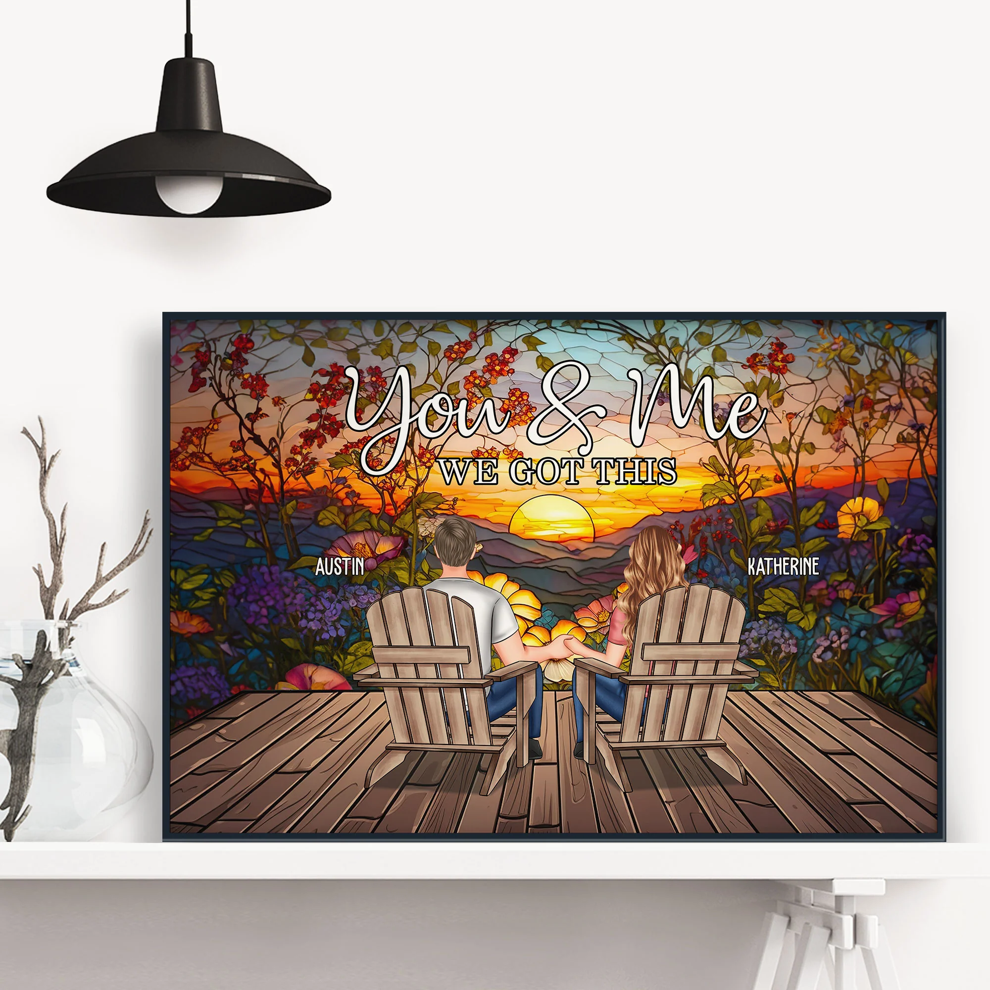 Turn Your Love Into Art You & Me We Got This - Personalized Poster - Image 2