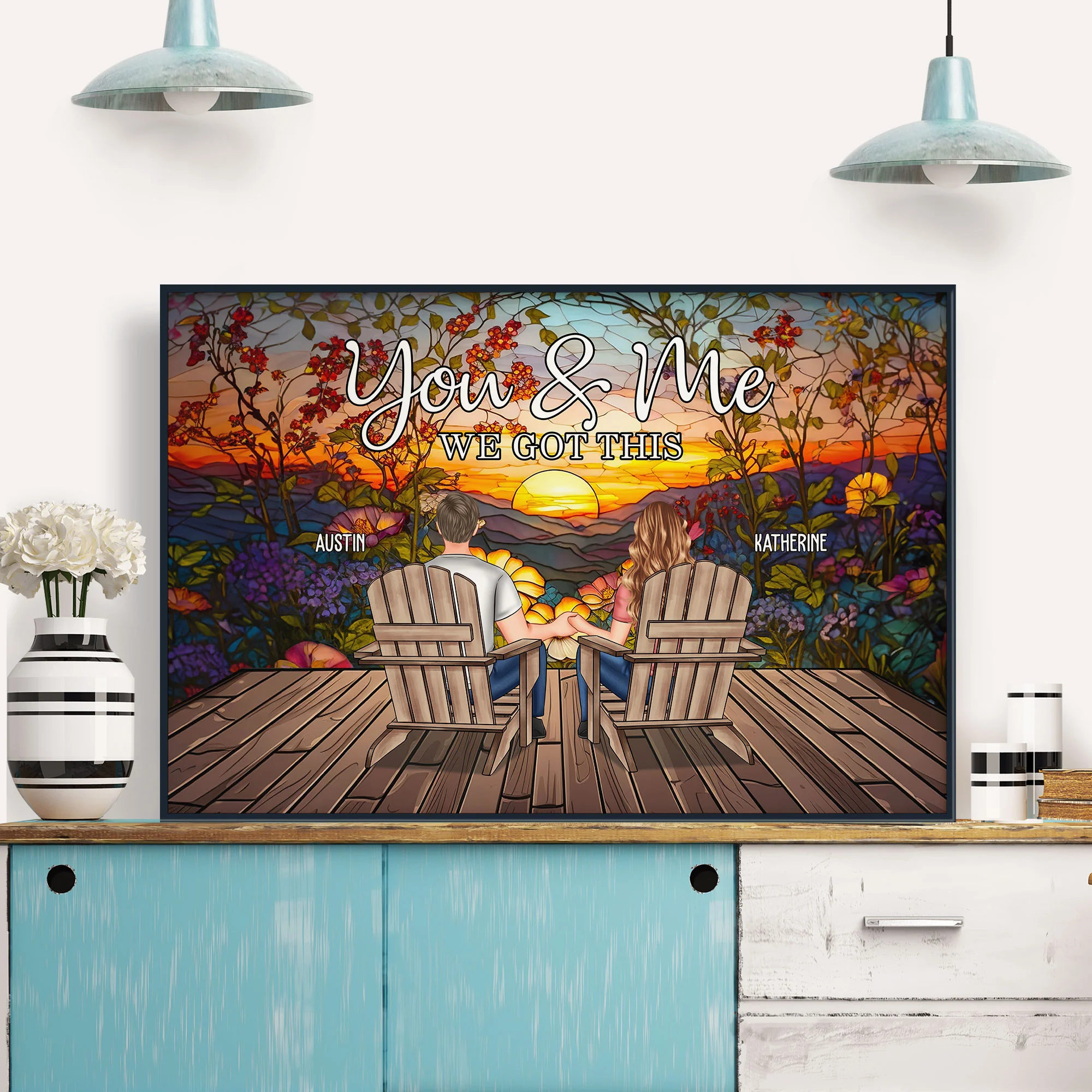 Turn Your Love Into Art You & Me We Got This - Personalized Poster - Image 3