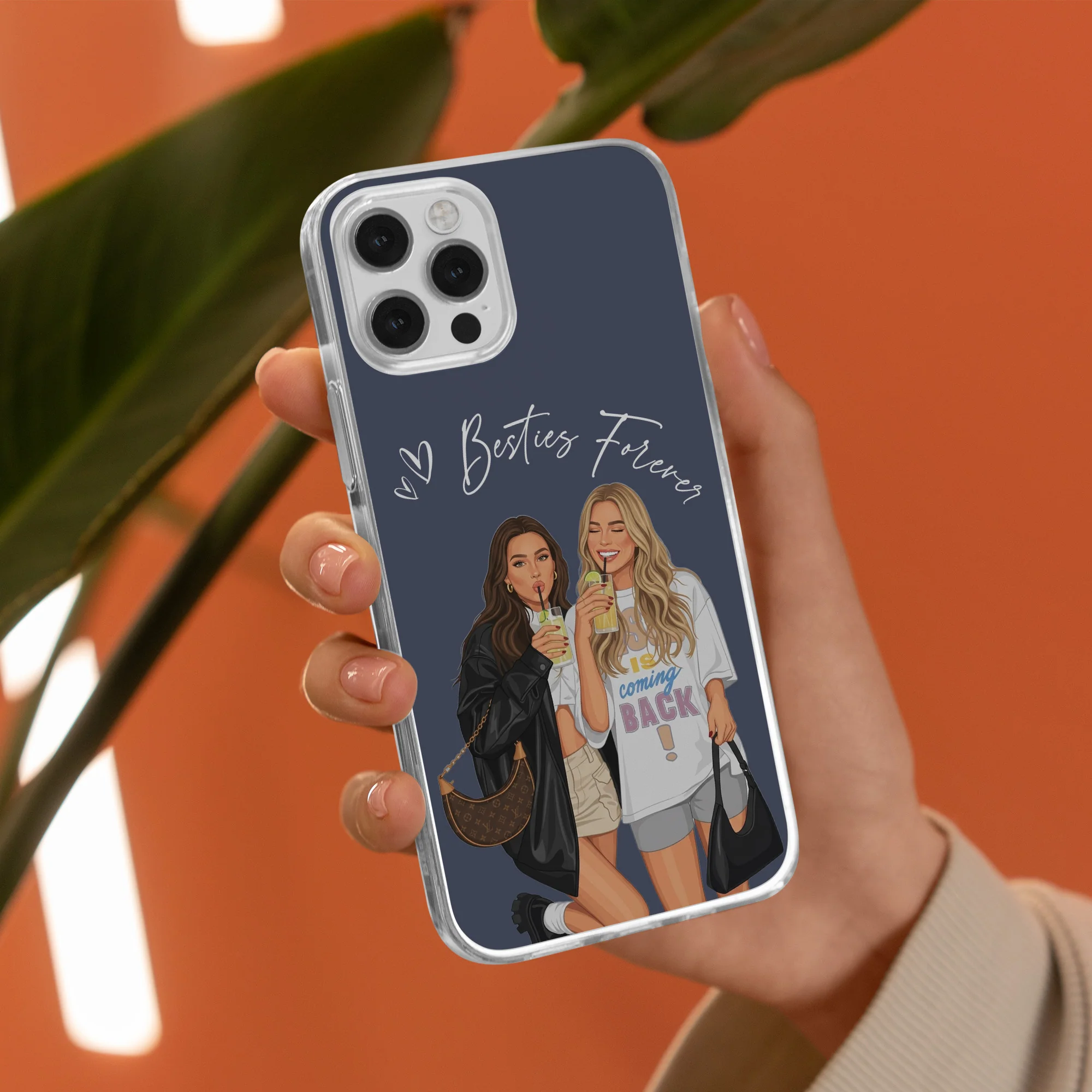 Turn Your Photo Into Art - Besties Forever, Friendship Thank You Gift - Personalized Phone Case - Image 5