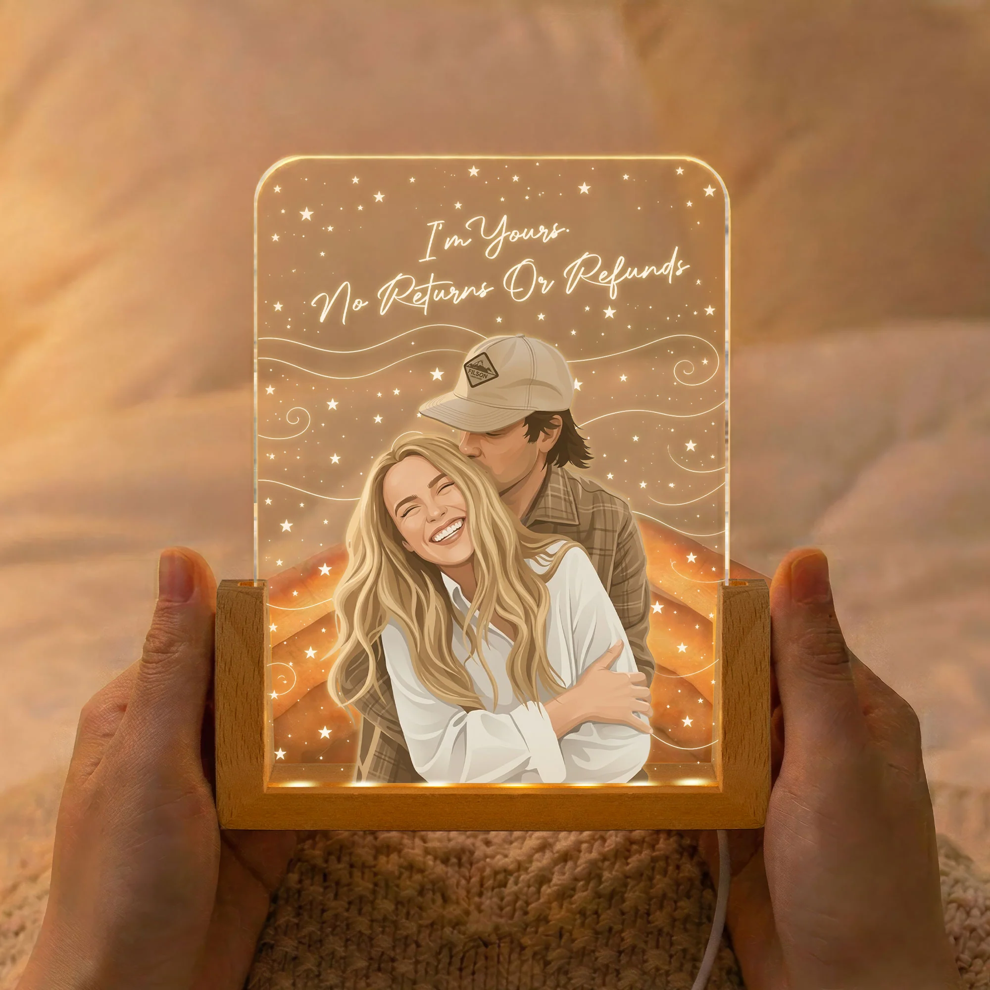 Turn Your Photo Into Art - Romantic Love Gifts For Couples, Him, Her - Personalized Night Light - Image 4